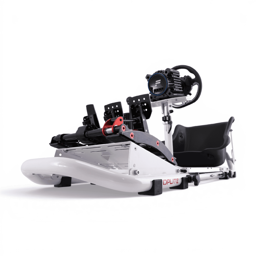 Oplite NitroKart White V2 cockpit simracing blanc réglable