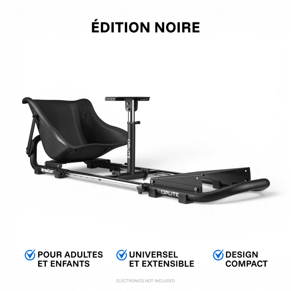 OPLITE NitroKart Black V2 cockpit simracing baquet noir