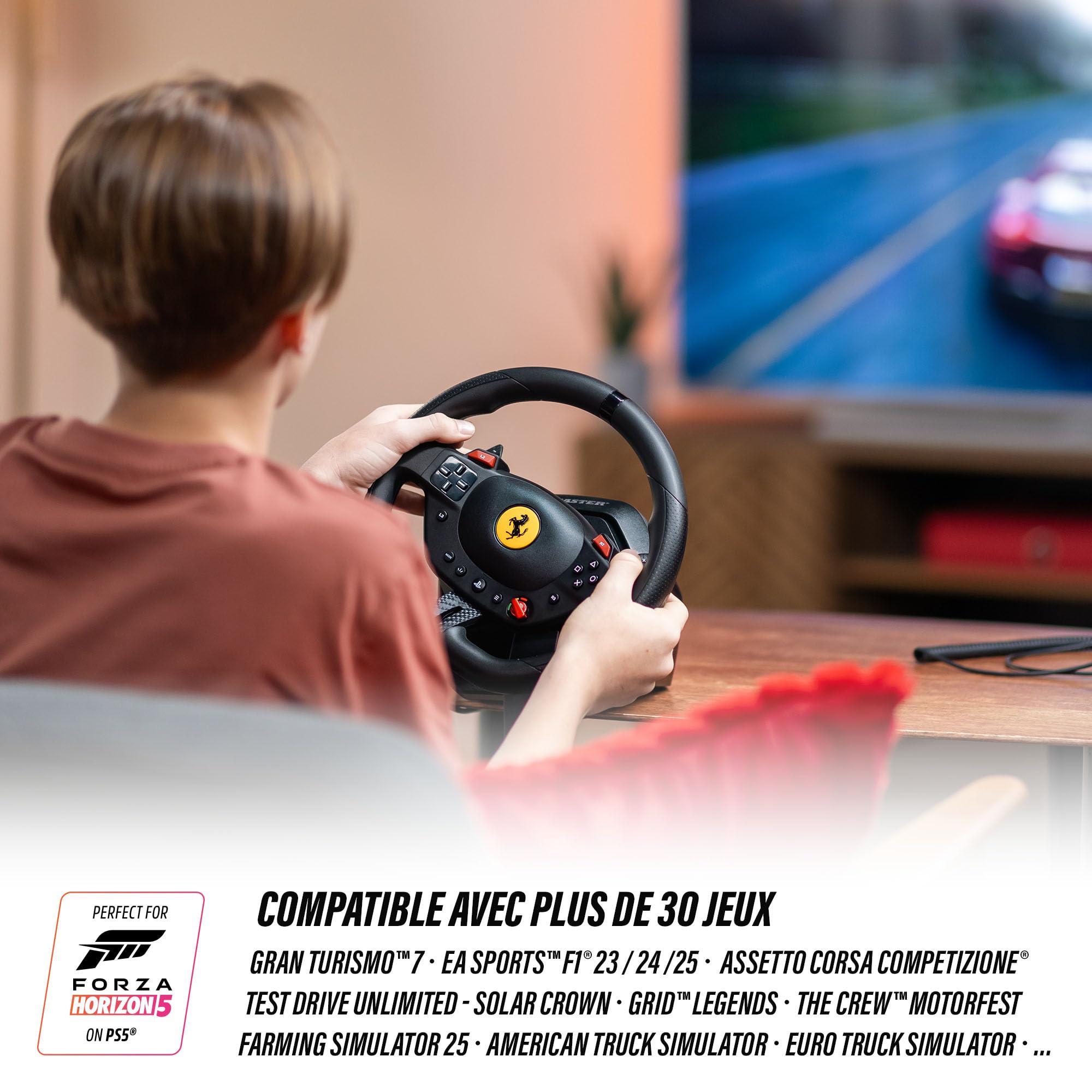 Thrustmaster T98 Ferrari 296 GTB volant + pédalier PS5 PC