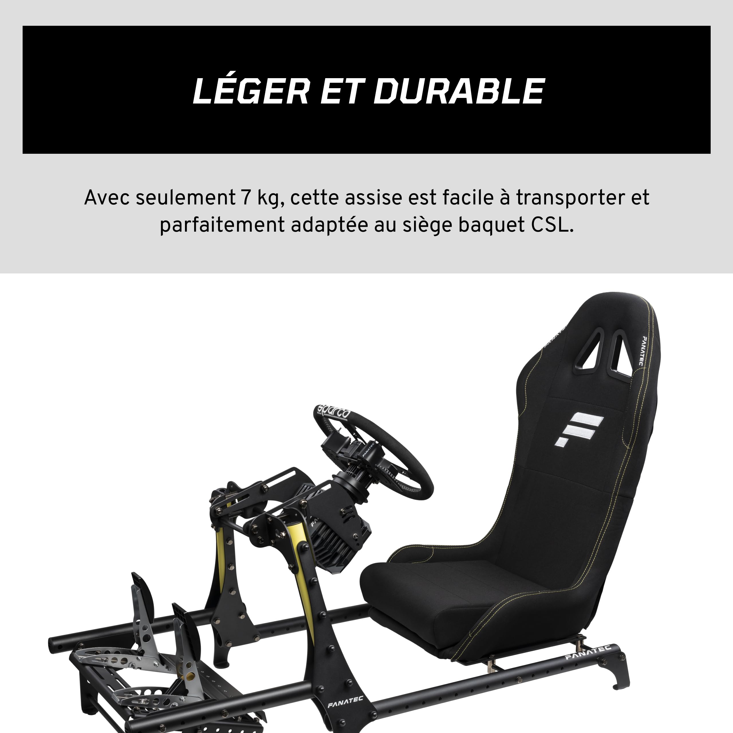 Fanatec CSL siège baquet assise cockpit noir 7kg