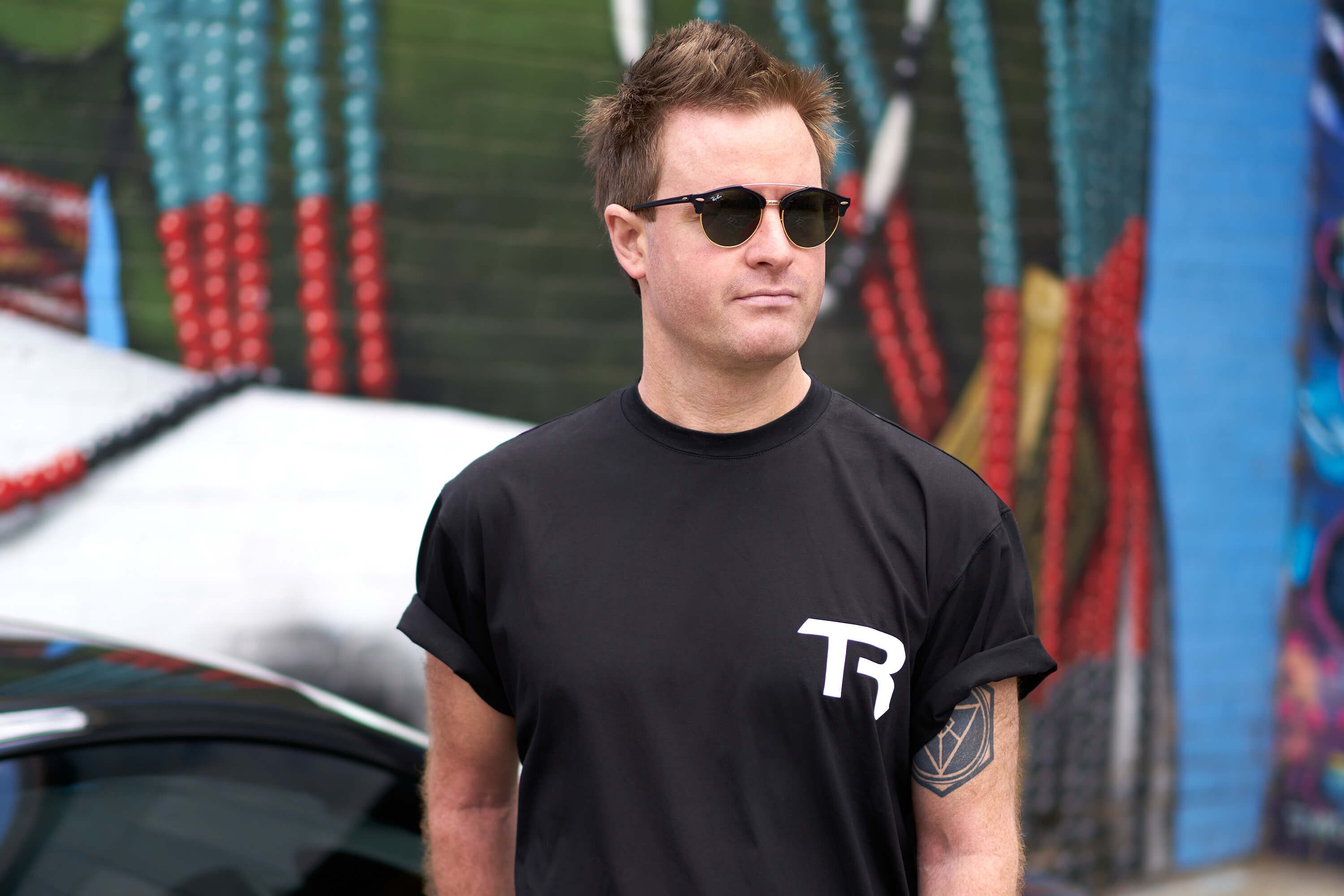 Trak Racer TR t-shirt coton noir monogramme