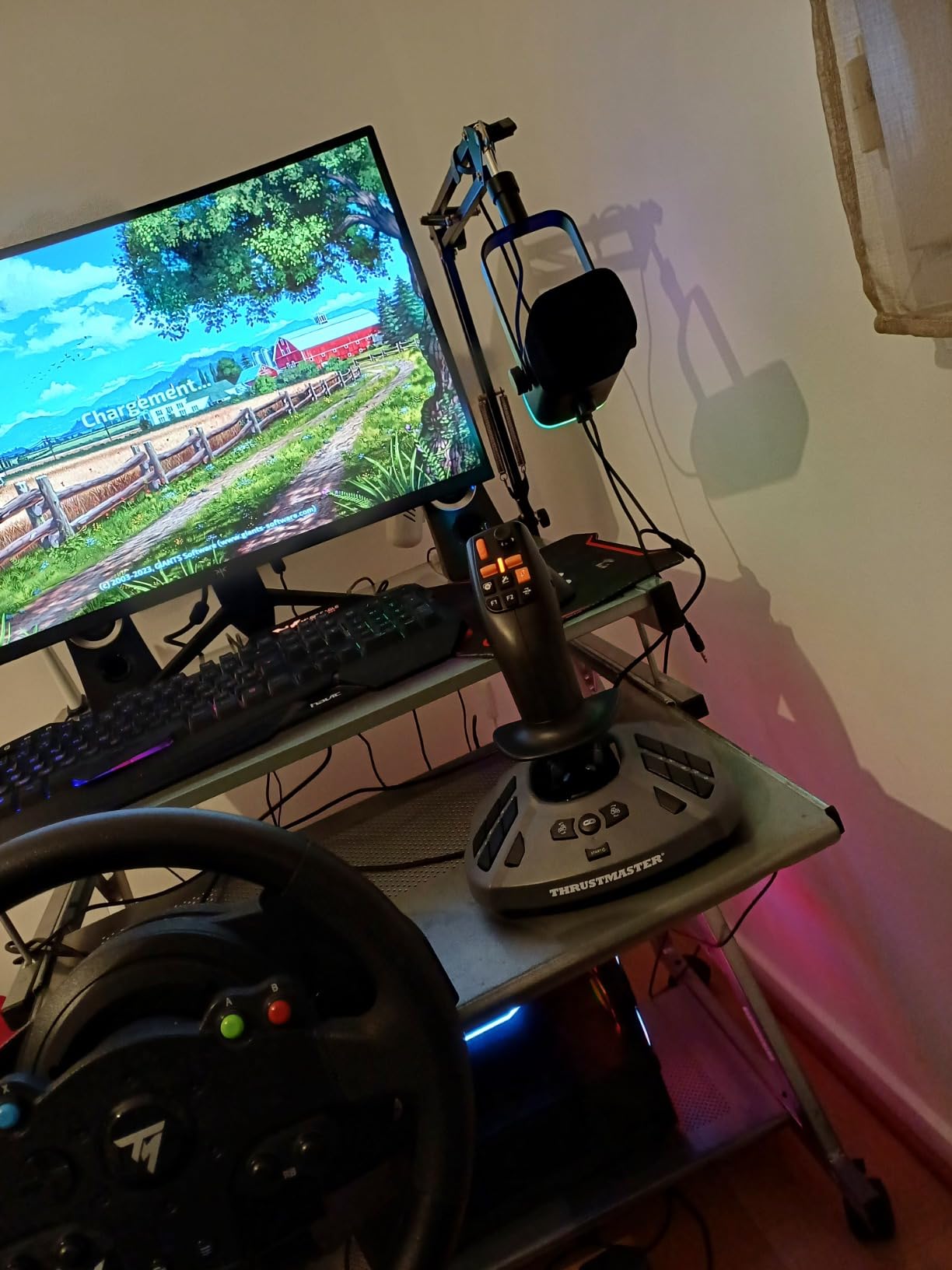 Thrustmaster SimTask FarmStick joystick PC 33 boutons