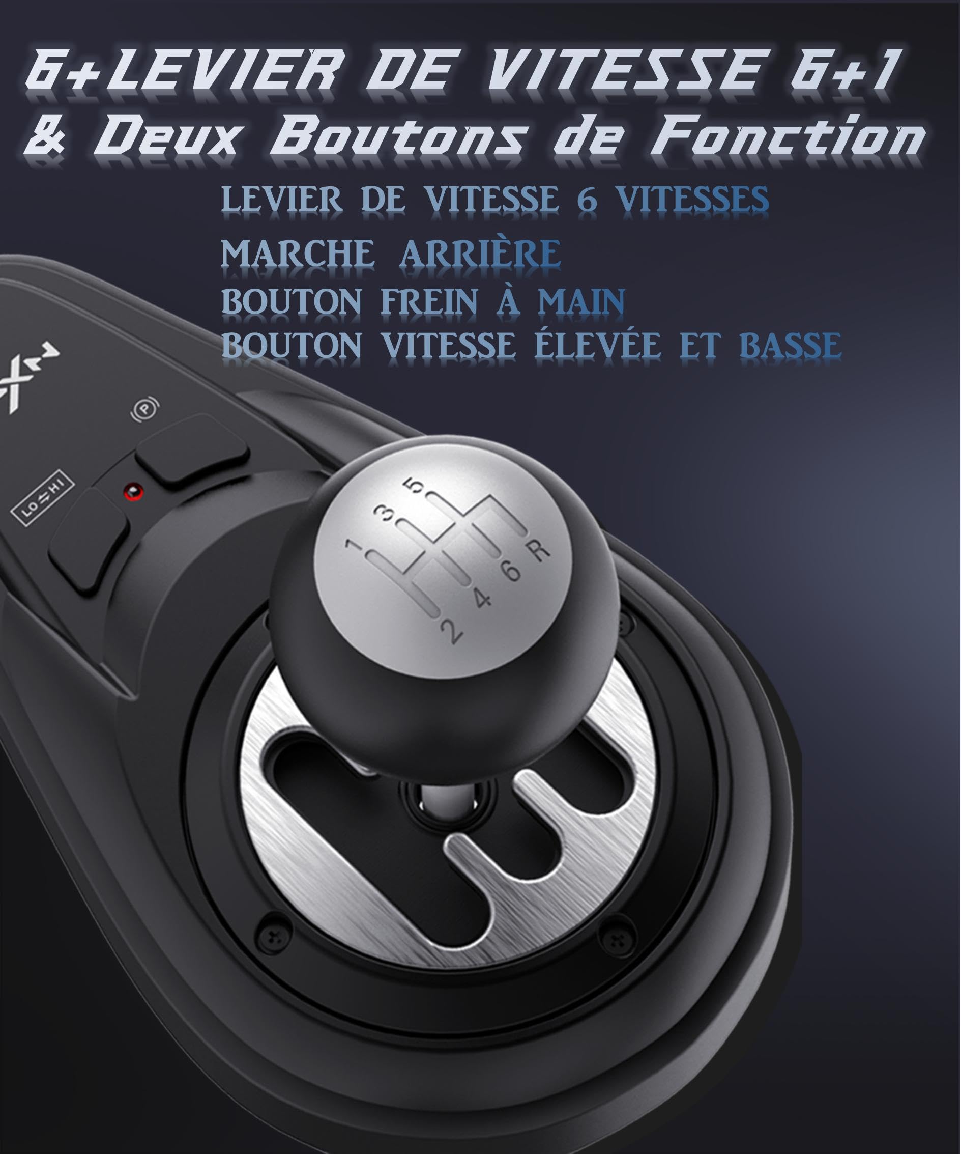 PXN A7 levier vitesse H 6 vitesses PC USB marche arrière