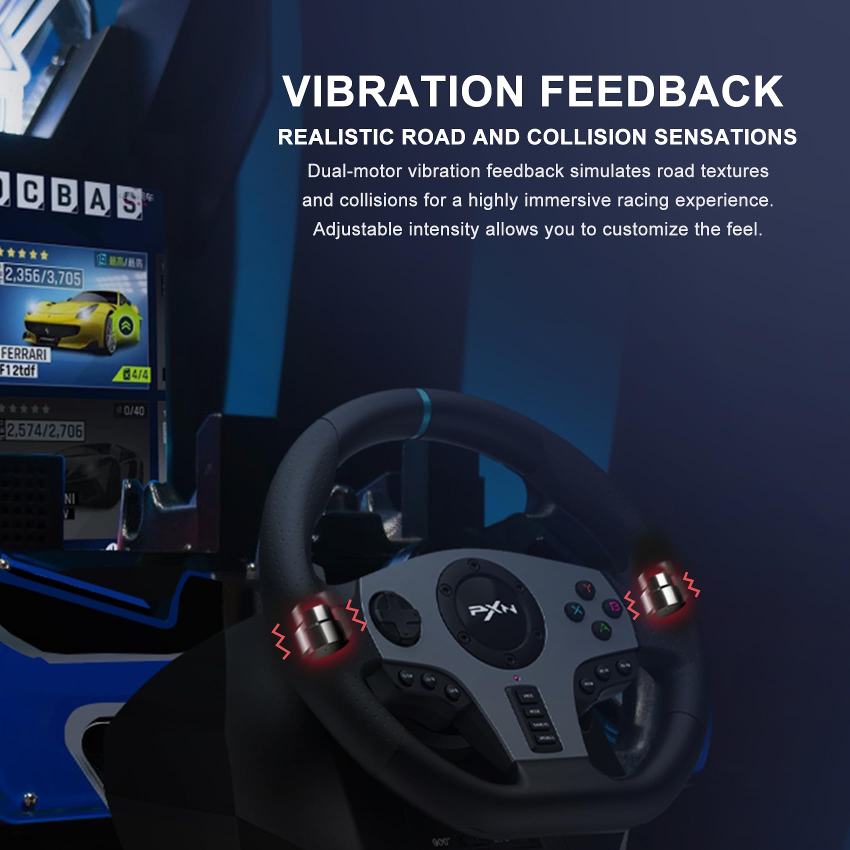 PXN V9 volant course PC PS4 Xbox avec pédales et levier