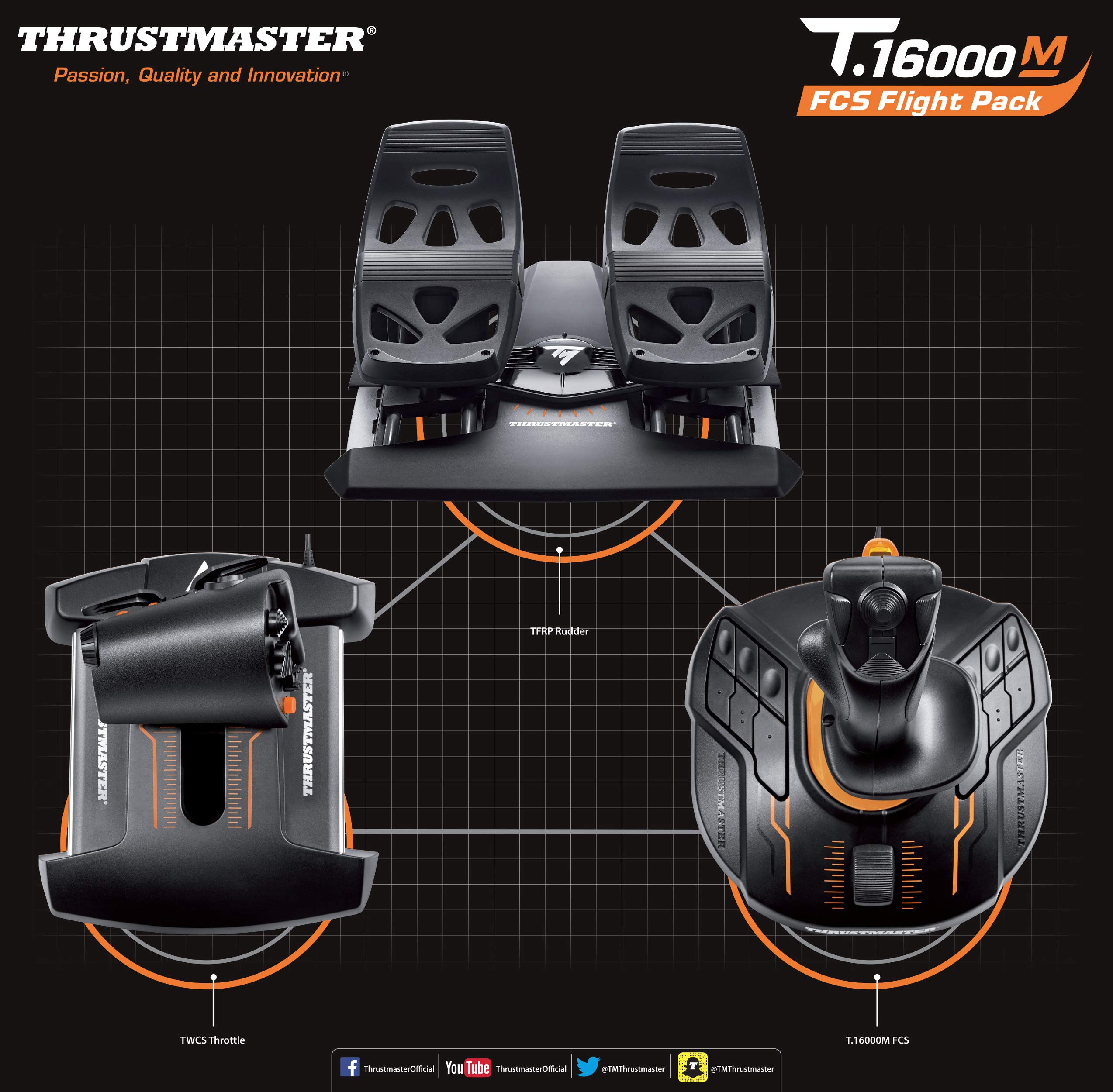 Thrustmaster T.16000M FCS Flight Pack joystick hotas PC