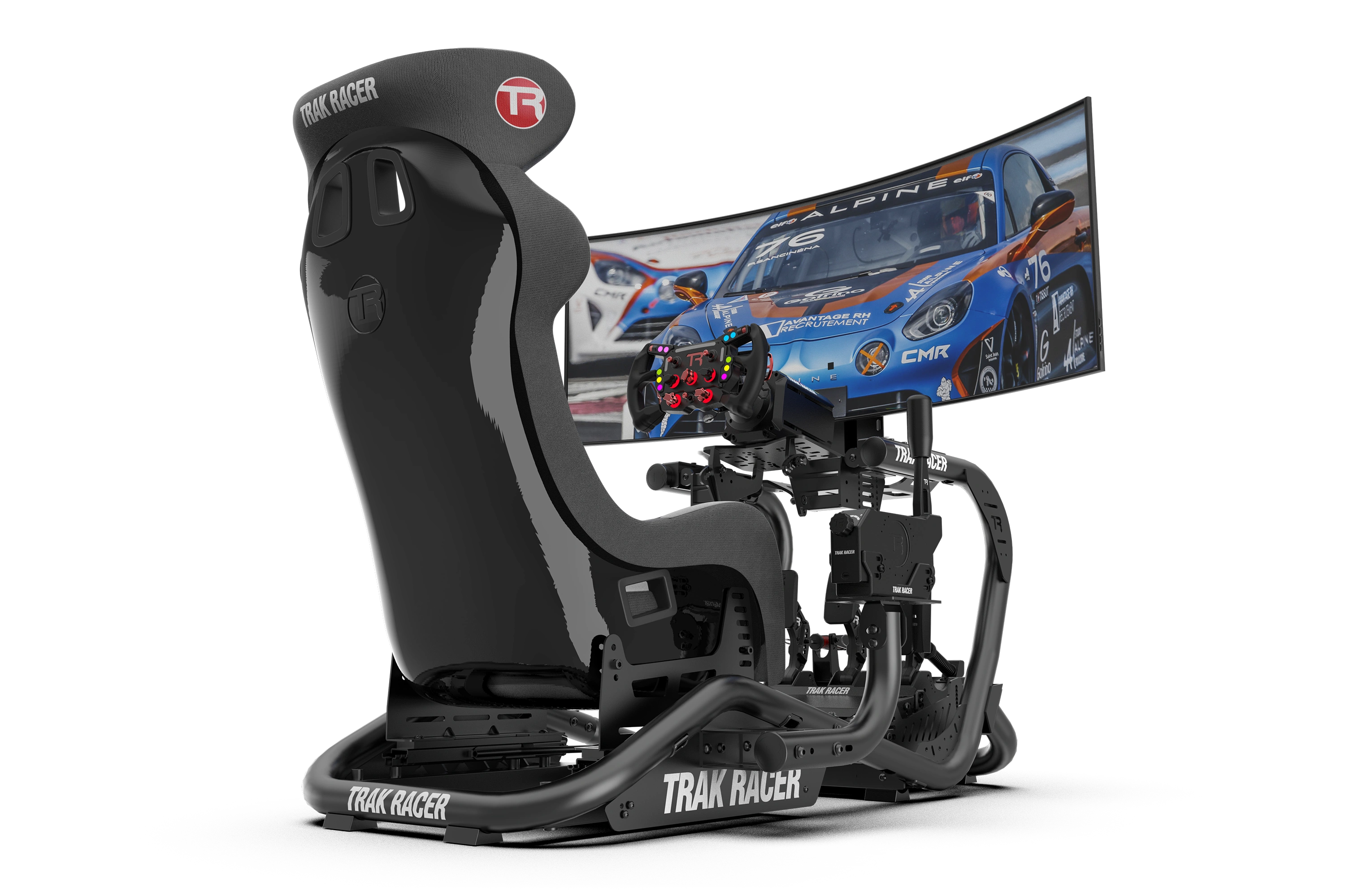 Trak Racer TR8 PRO V2 châssis simulateur noir avec slider siège