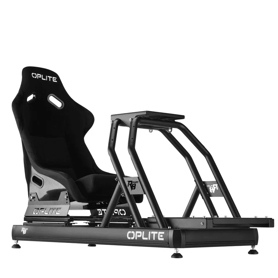 OPLITE R8 Fury Cockpit Simracing Noir + Baquet RS2 Direct Drive
