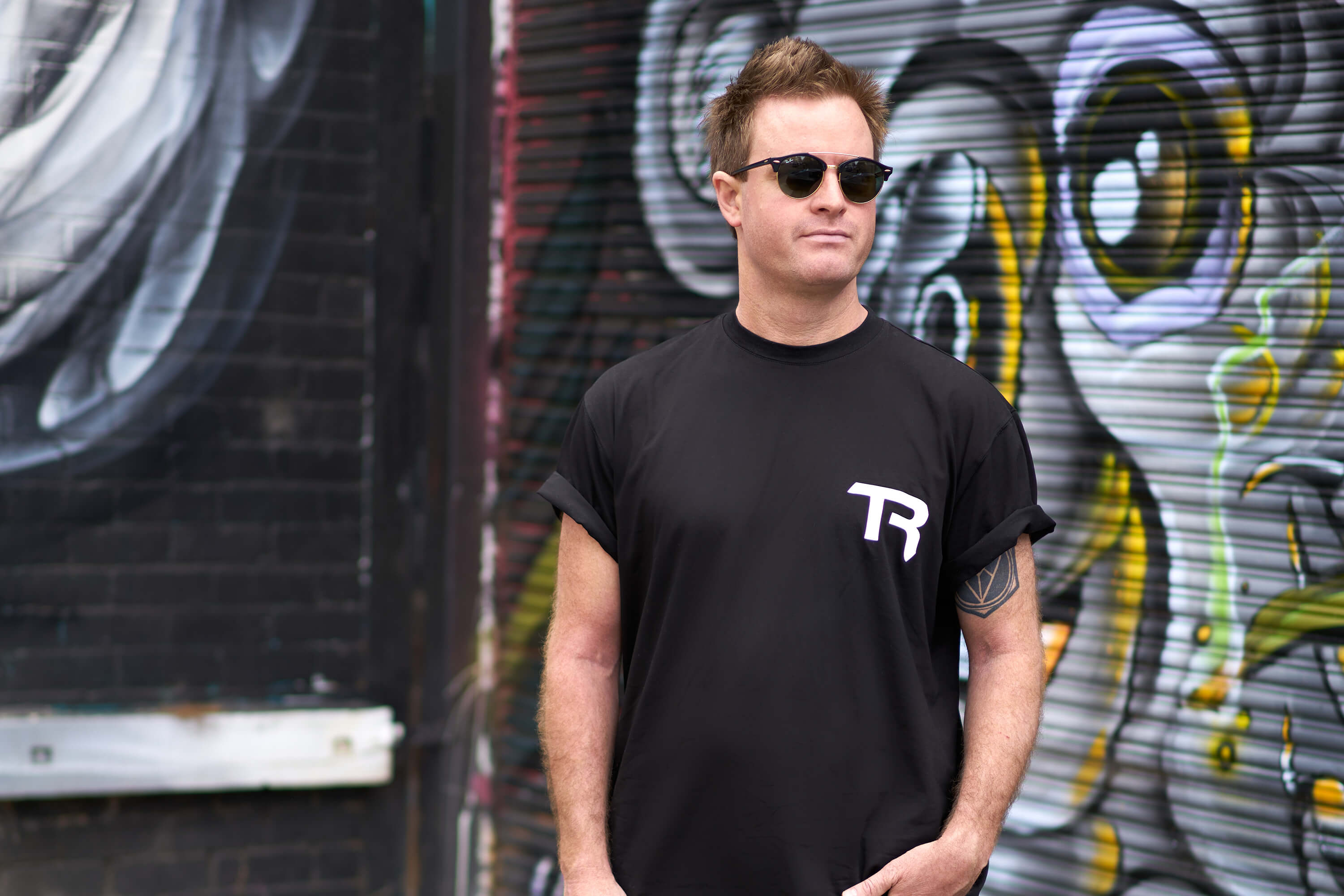 Trak Racer TR t-shirt coton noir monogramme