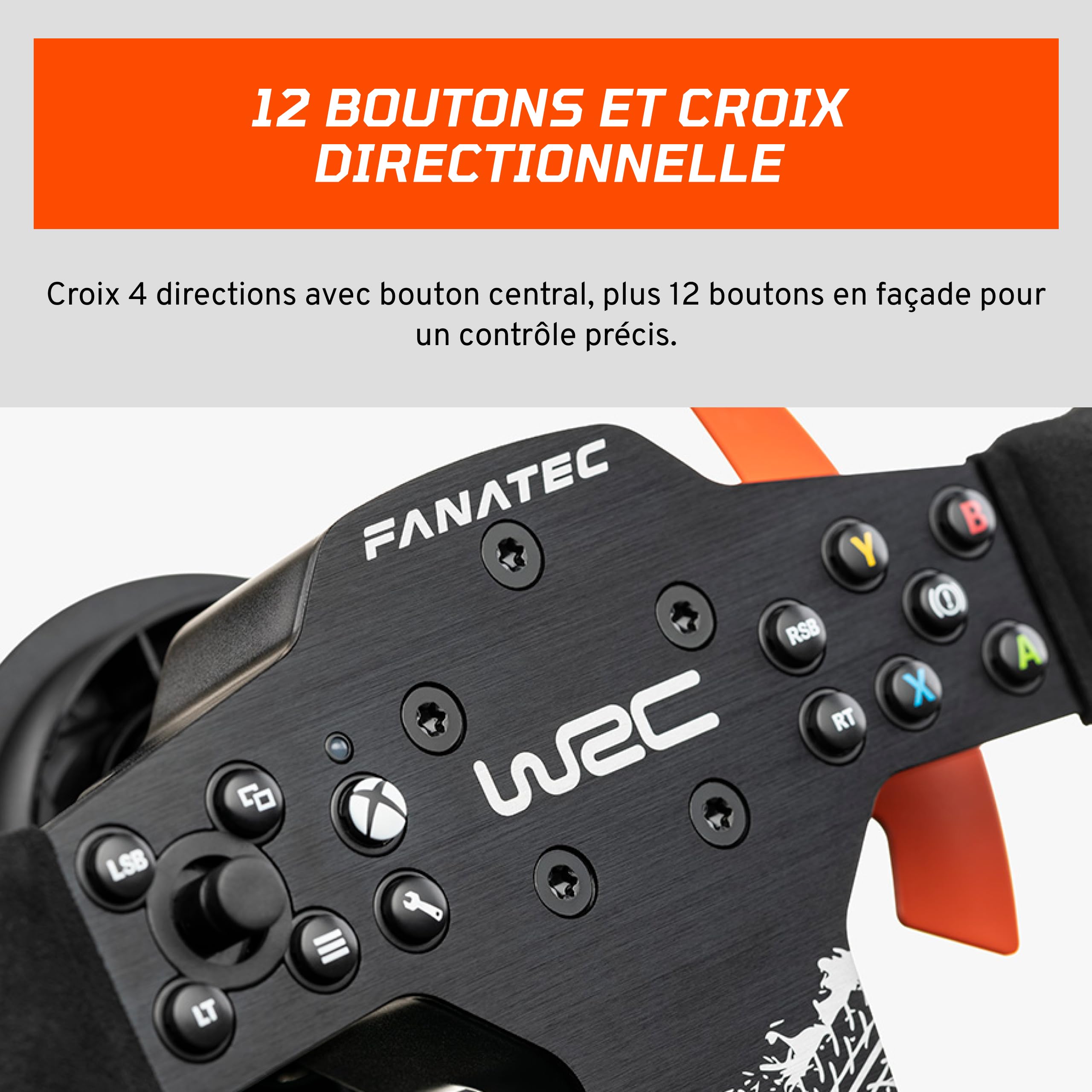 Fanatec CSL WRC volant rallye 300mm Alcantara Xbox