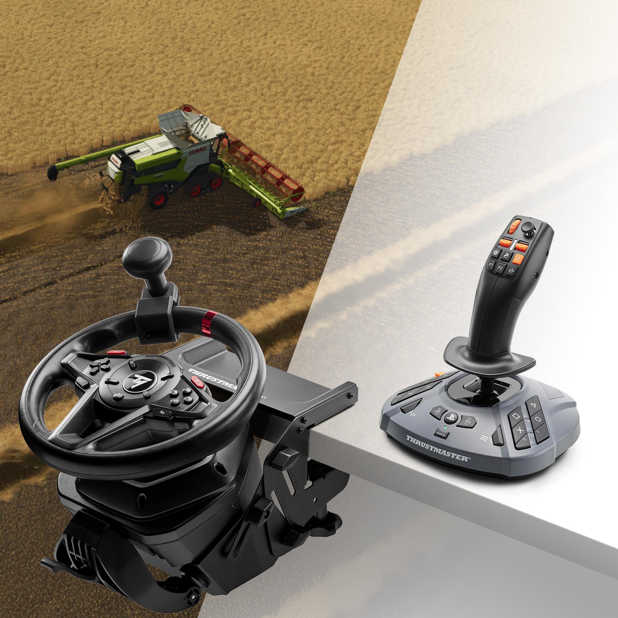 Thrustmaster T128 SimTask Farming Pack volant + FarmStick PS5 PC