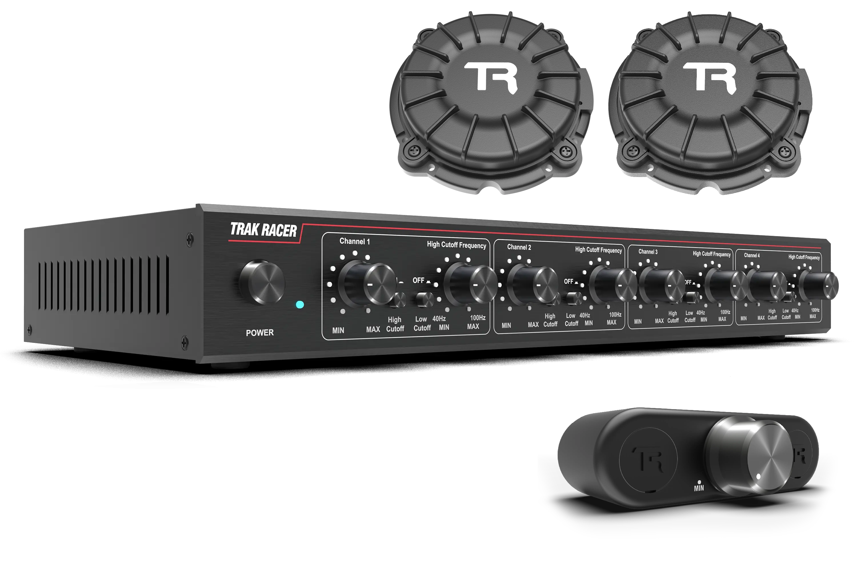 Trak Racer TR80S Amplificateur 4CH 40W Kit 2 Bass Shakers Haptique