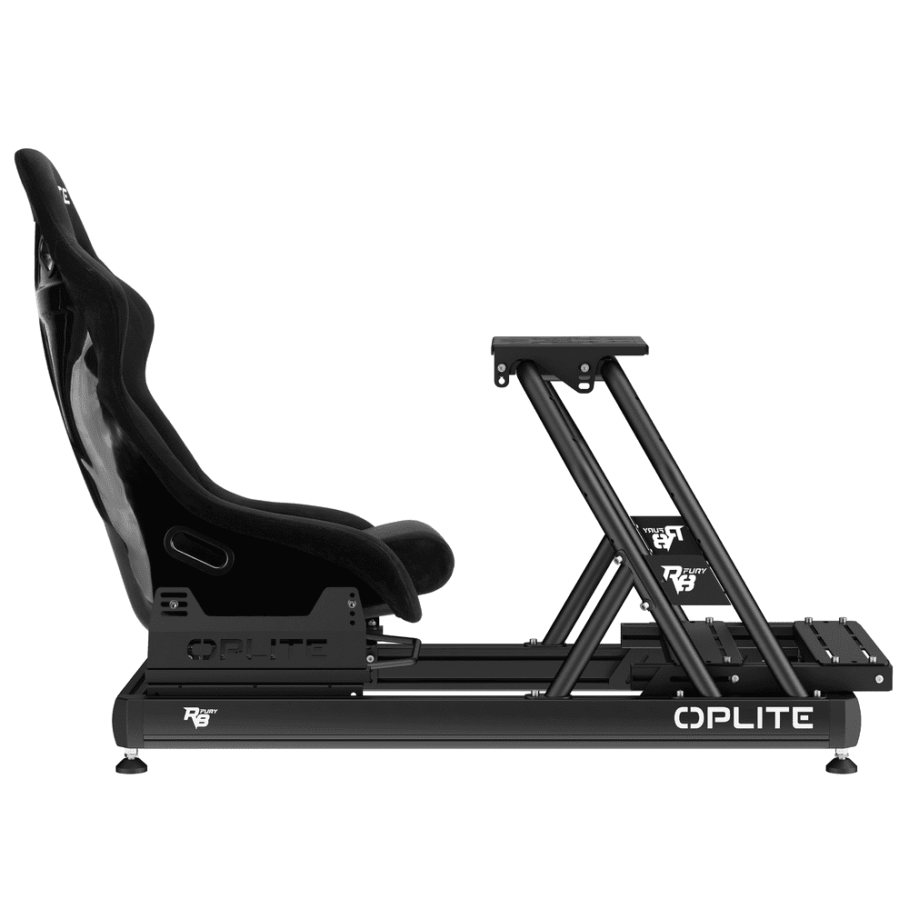OPLITE R8 Fury Cockpit Simracing Noir + Baquet RS2 Direct Drive