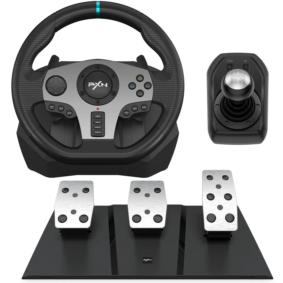 PXN V9 volant course PC PS4 Xbox avec pédales et levier