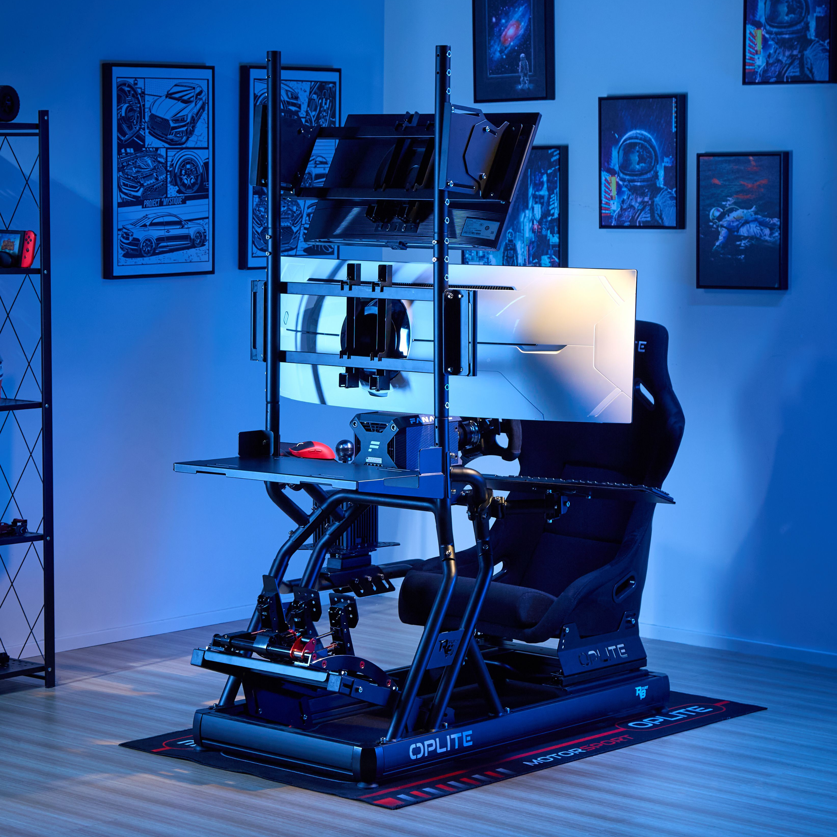 Oplite R8 Single Monitor Mount support écran noir 57 pouces