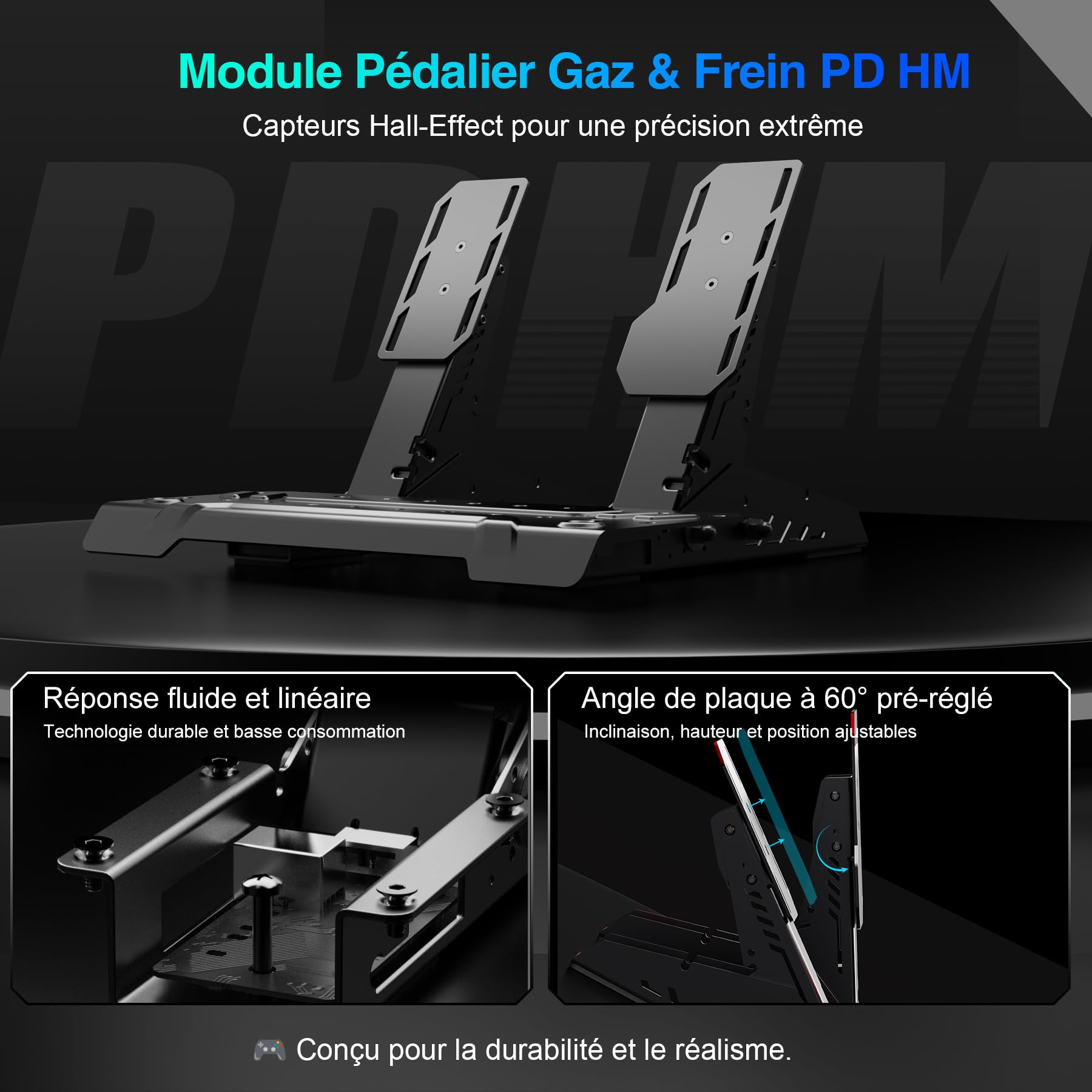 PXN VD4 Volant Direct Drive 4Nm PC Pack Base + Pédalier Hall 28cm