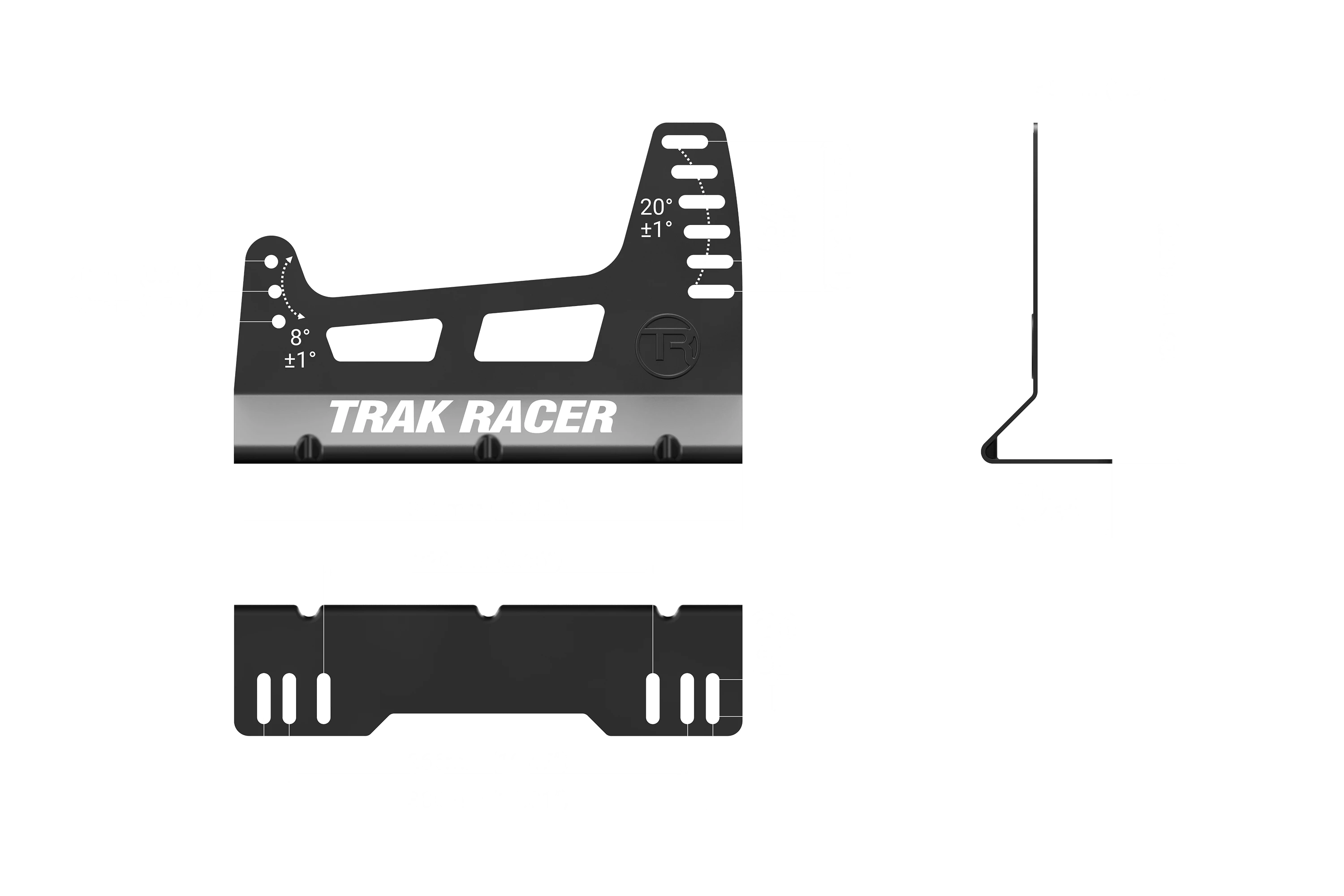 Trak Racer TR8 Siège Baquet GT Fibre Gris Siège Seul