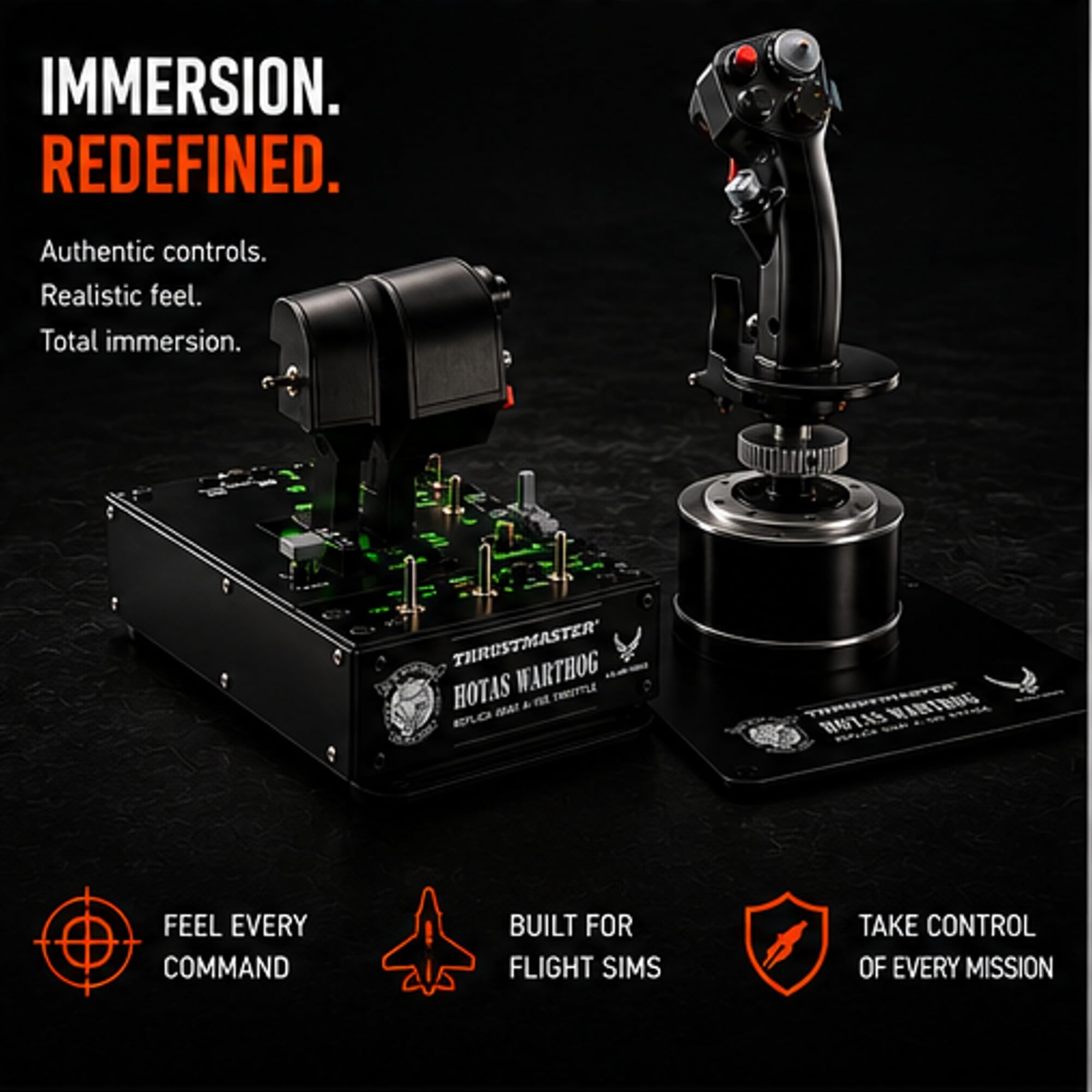 Thrustmaster HOTAS Warthog Joystick Gaz Dual Throttle