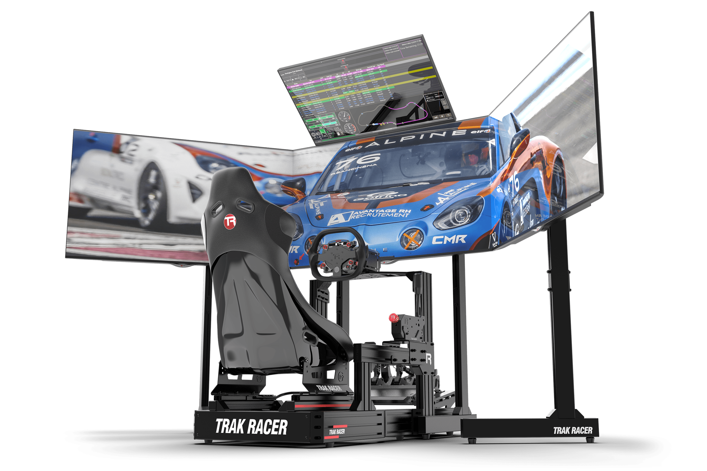 Trak Racer TR80S support 4 écrans 55" autoportant