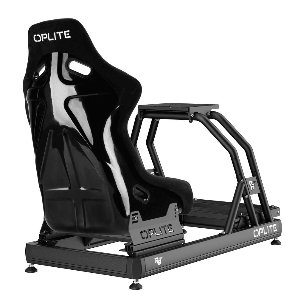 OPLITE R8 Fury Cockpit Simracing Noir + Baquet RS2 Direct Drive