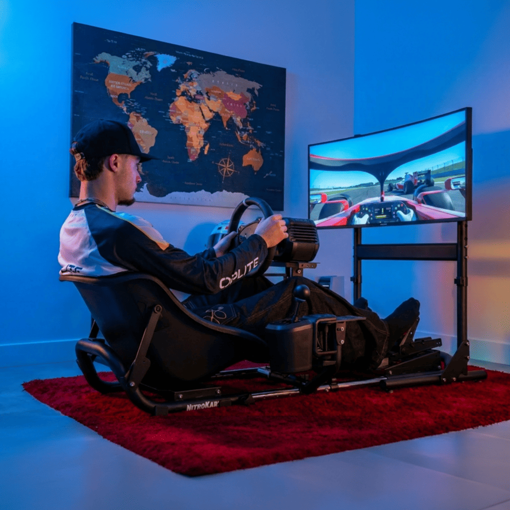 OPLITE NitroKart Black V2 cockpit simracing baquet noir