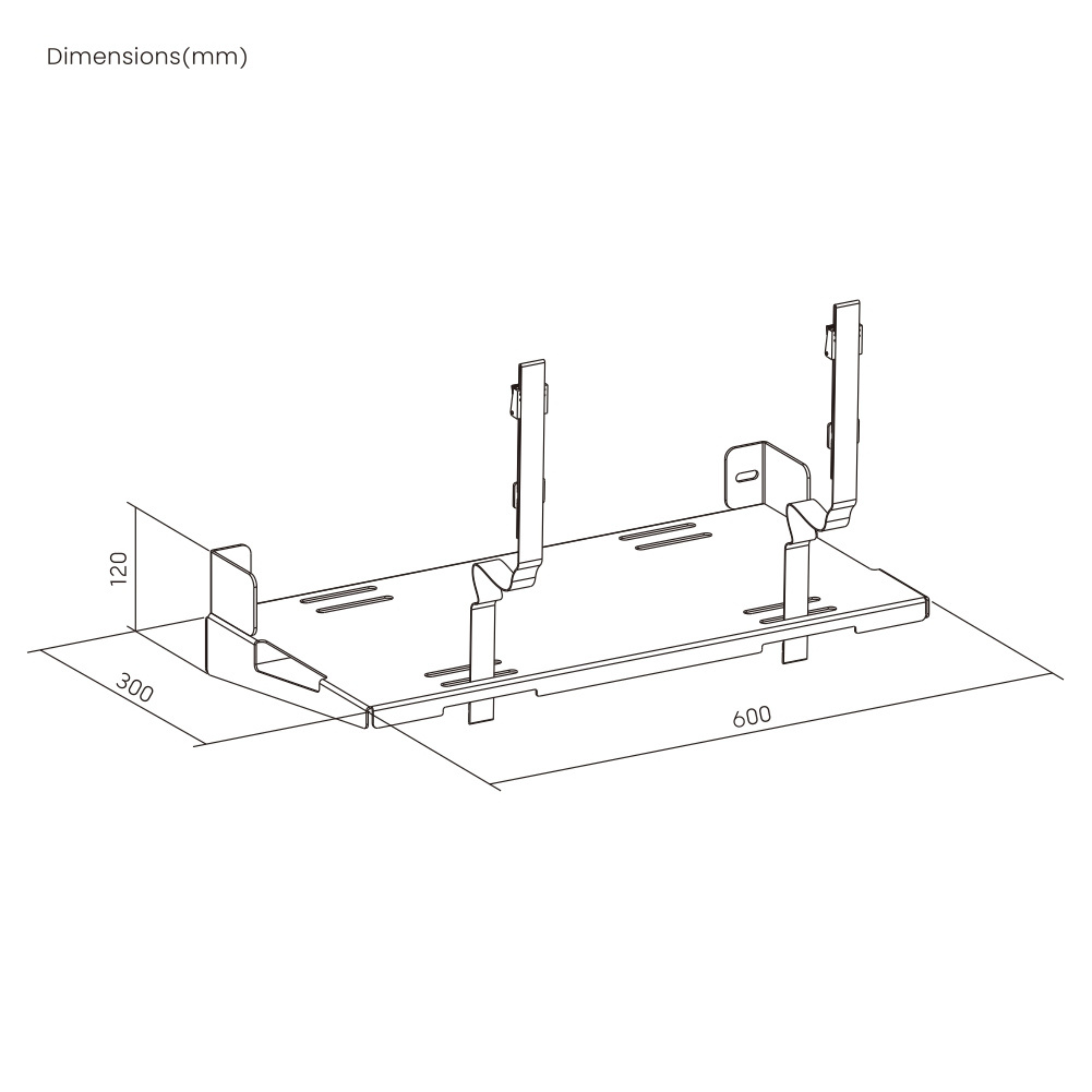 OPLITE R8 support PC unité centrale blanc 30 kg