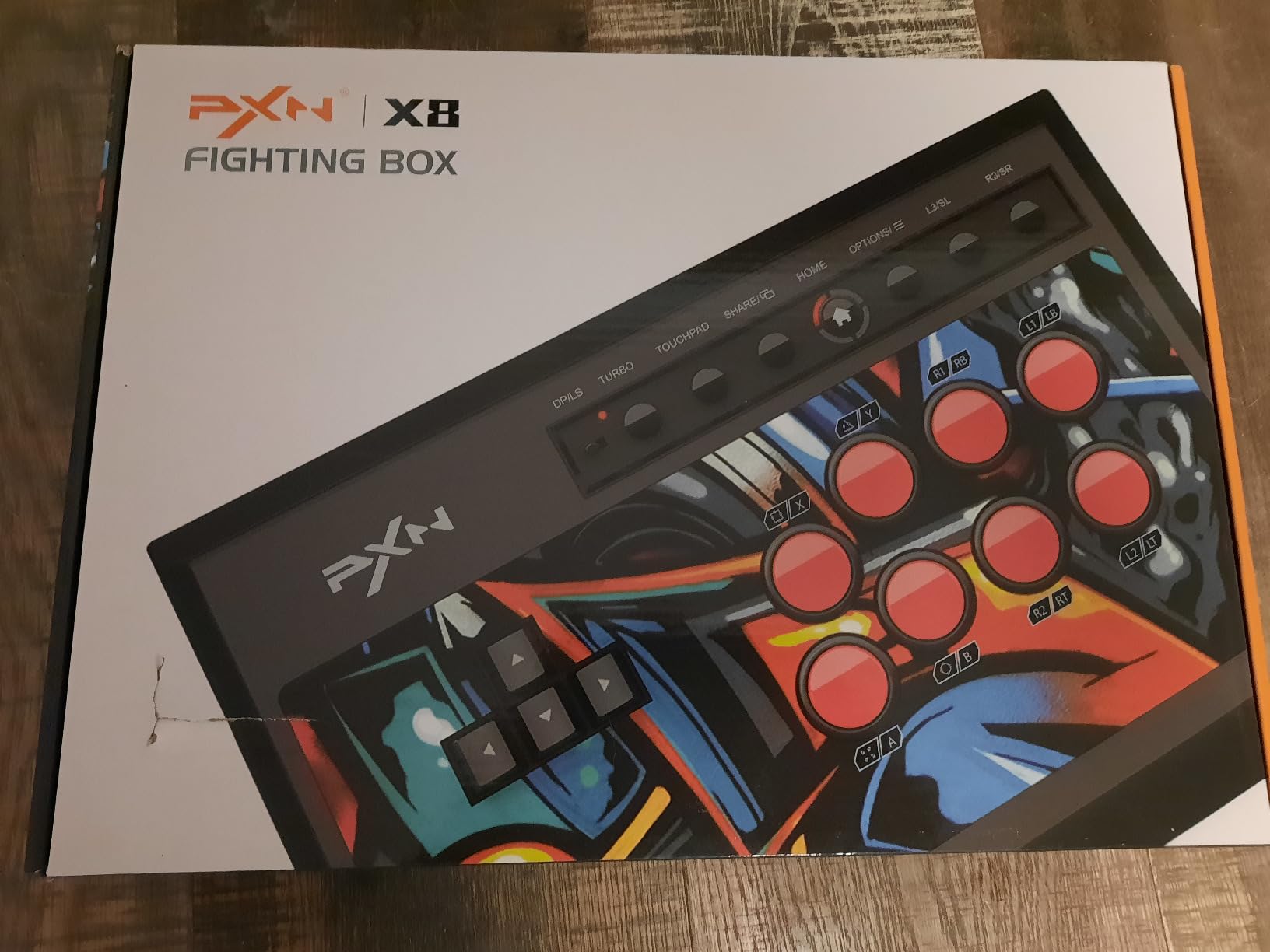 PXN X8 Fighting Box Stick Arcade PC PS4 Xbox Switch Turbo 8 Boutons
