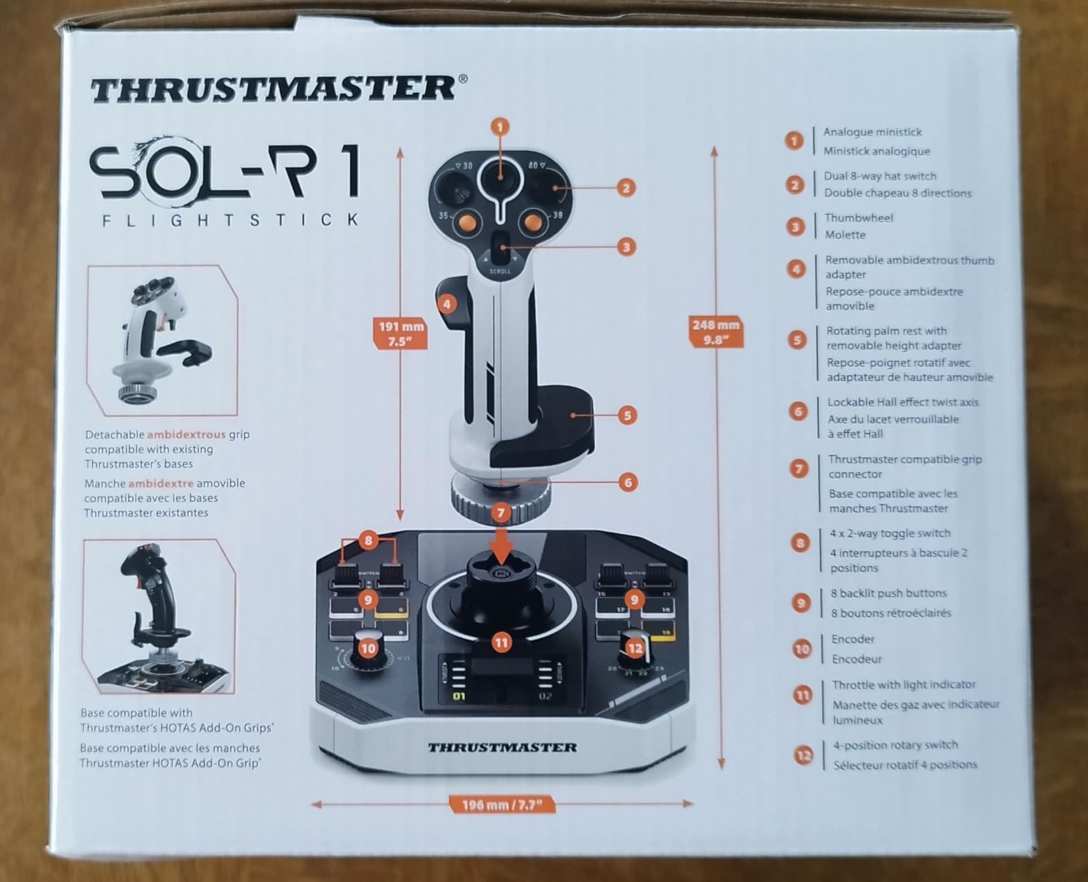 Thrustmaster Sol-R 1 flightstick spatial PC 44 actions