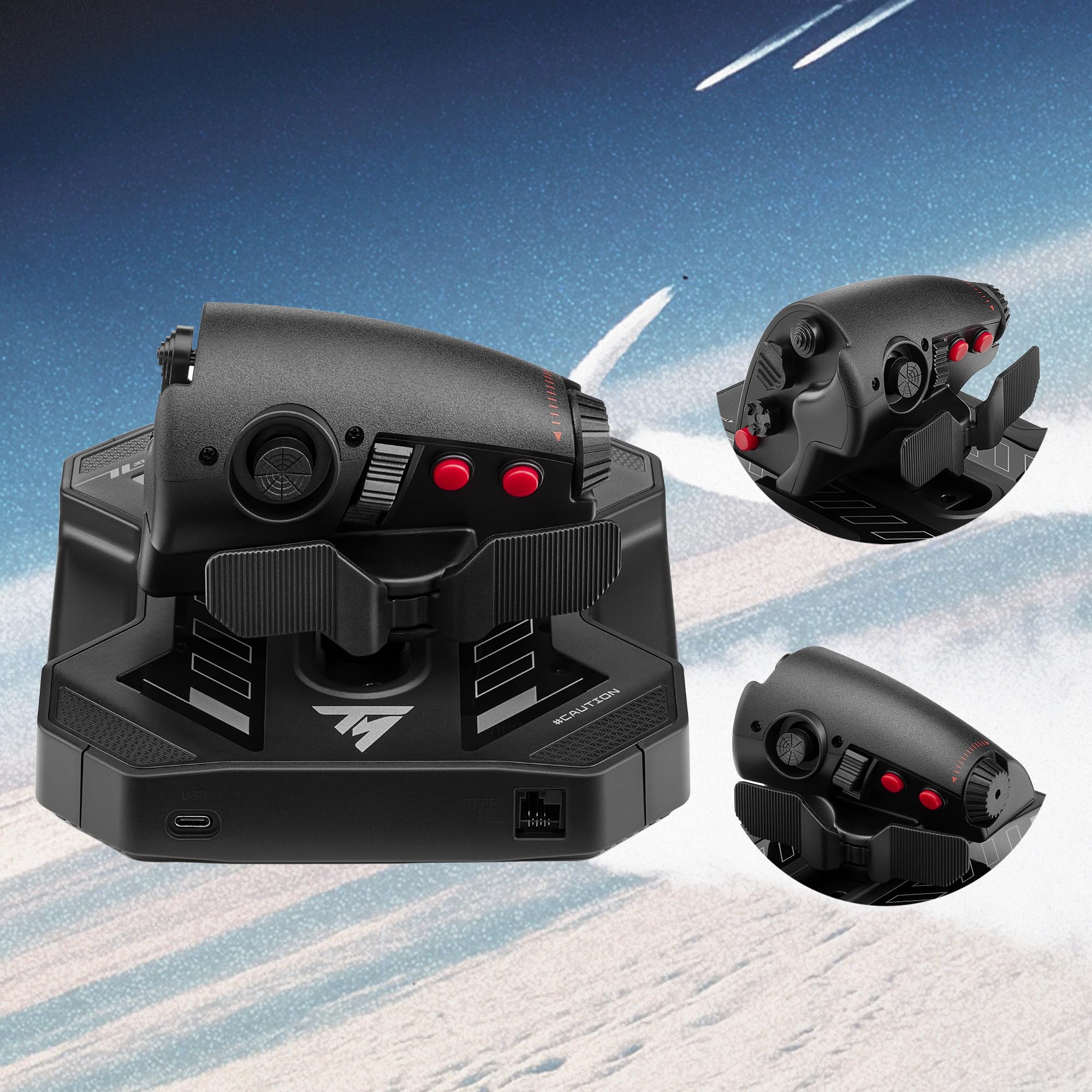 Thrustmaster Sol-R6 Manette Gaz PC Rails S.M.A.R.T Palonnier 80mm