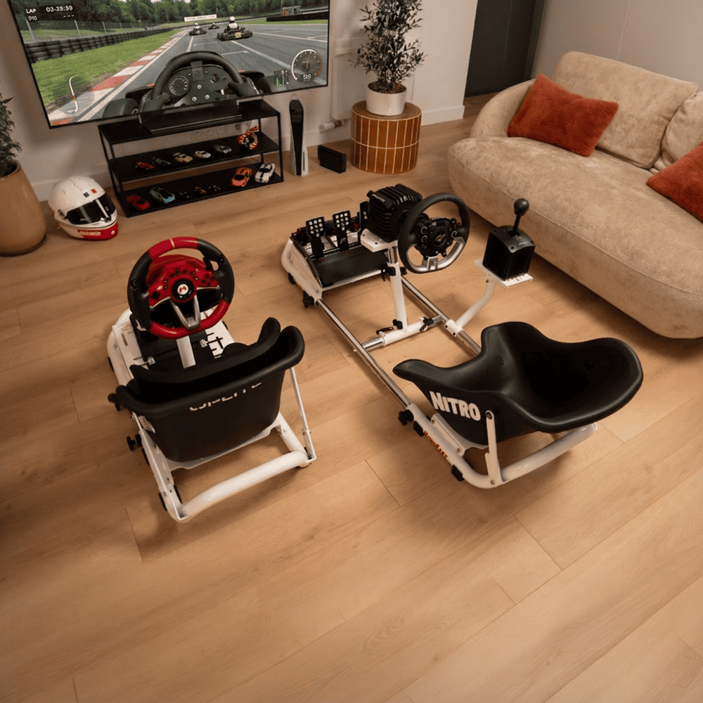Oplite Nitrokart V2 support levier vitesse blanc acier