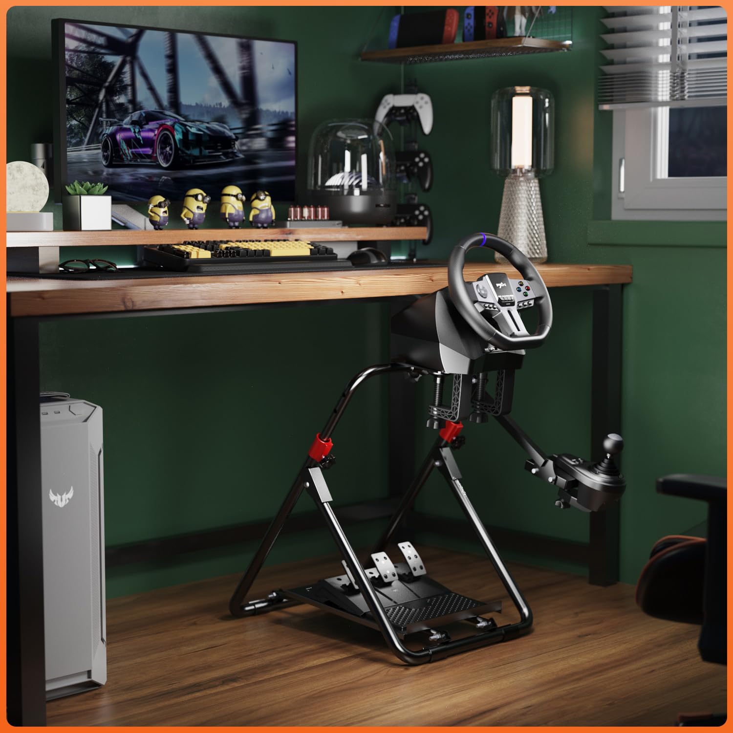 PXN A9 Racing Wheel Stand Support Volant Pliable Acier