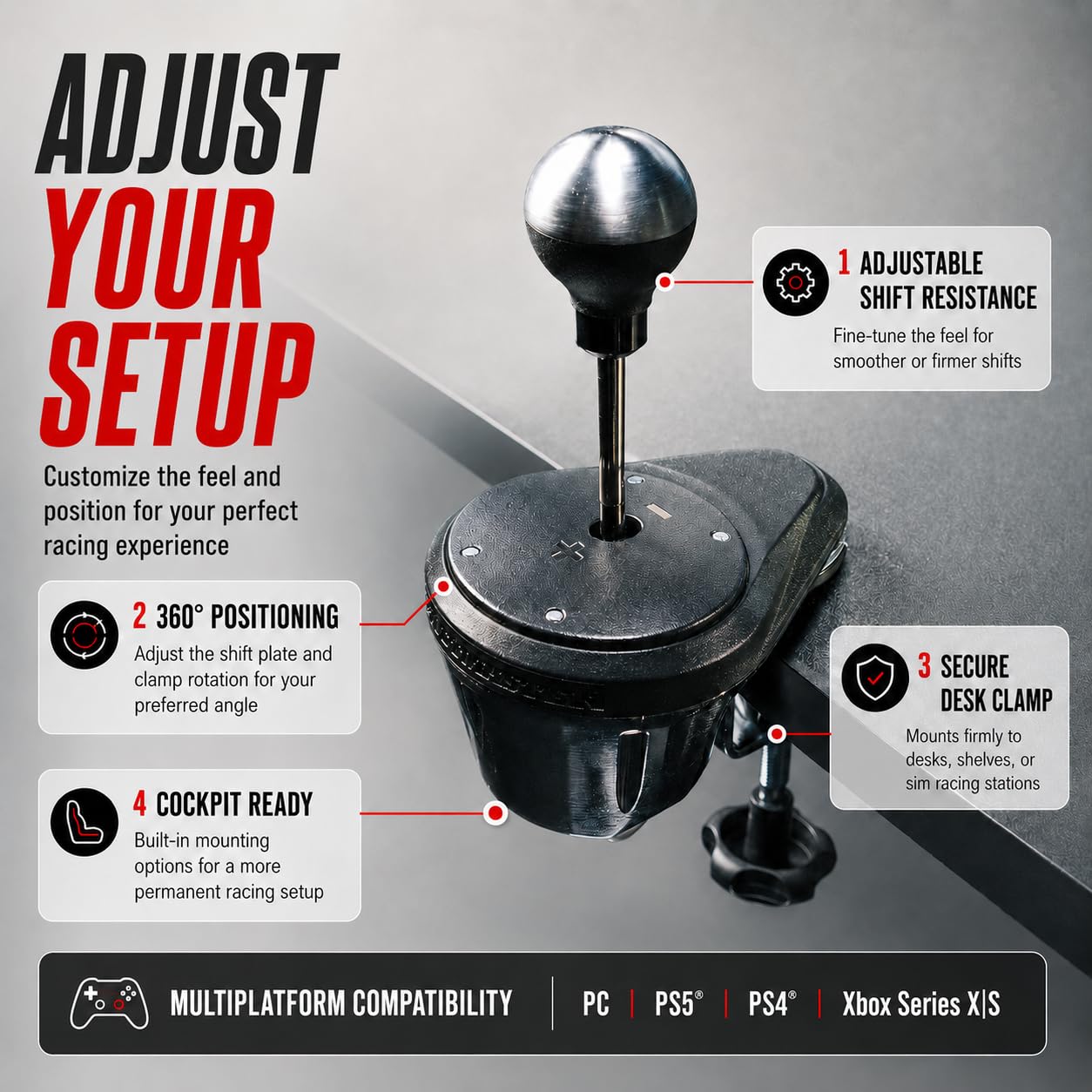 Thrustmaster TH8A Add-On Shifter Levier Vitesse Métal