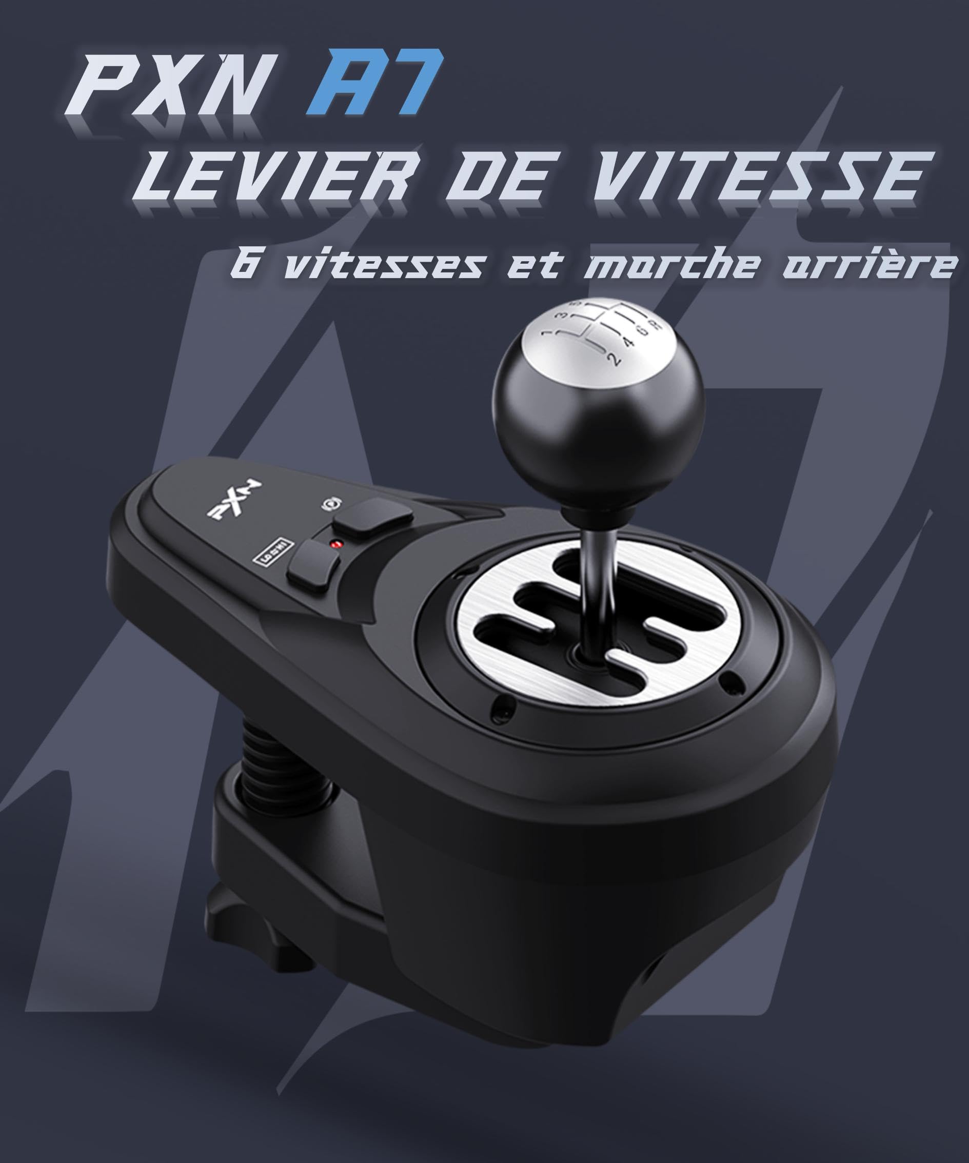 PXN A7 levier vitesse H 6 vitesses PC USB marche arrière