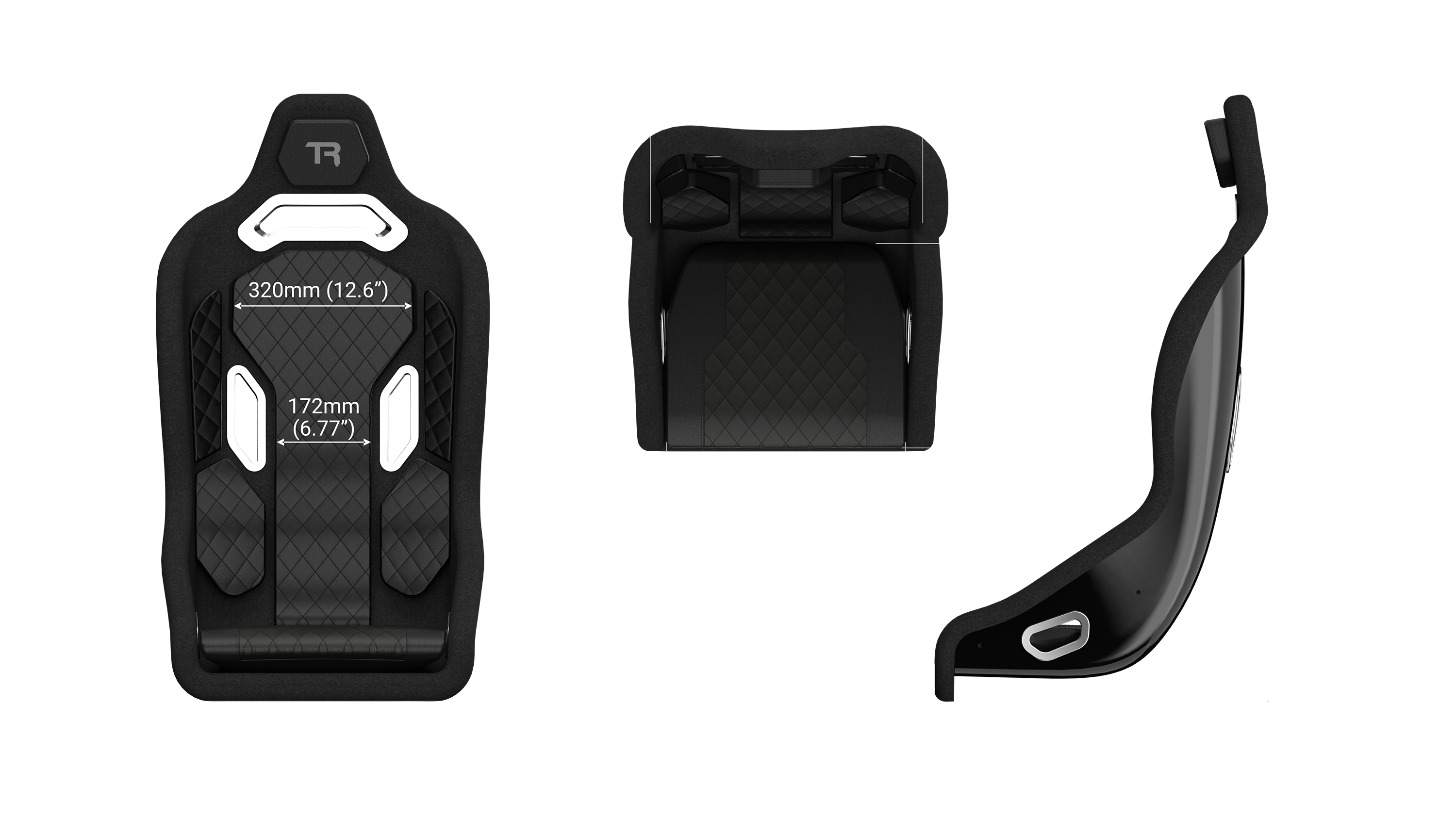 Trak Racer HSX Siège Baquet Fibre Noir Formule / GT