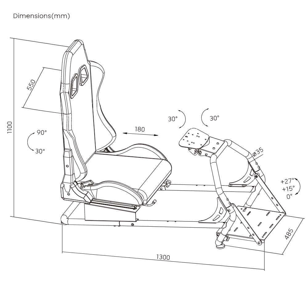 OPLITE GT3 Superfast V2 cockpit simracing noir