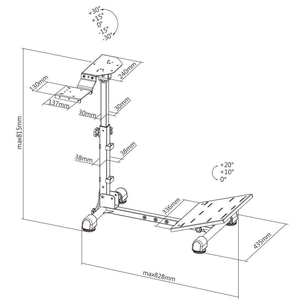 OPLITE Wheel Stand GT Support Volant Pliable Acier