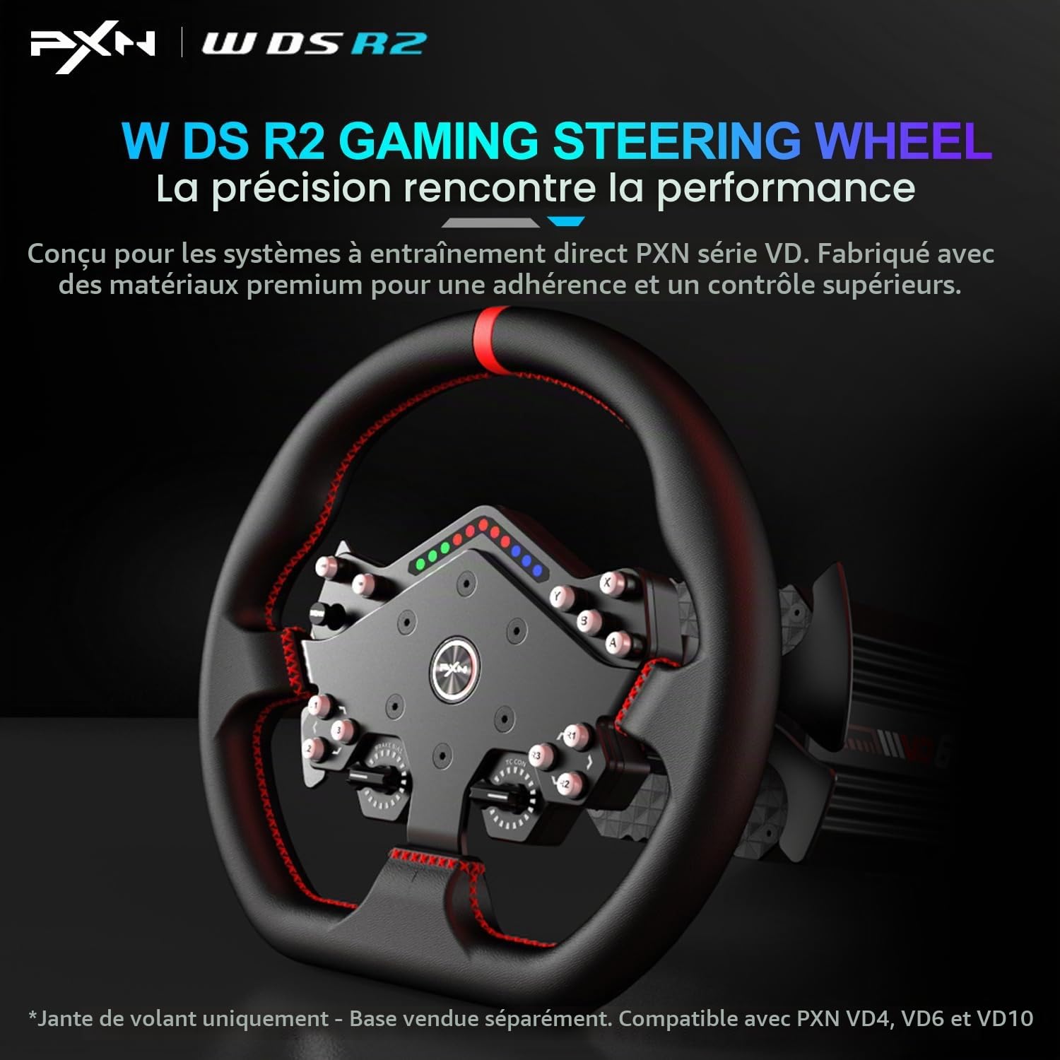 PXN Racing Wheel W DS R2 Volant PC 30 cm Cuir