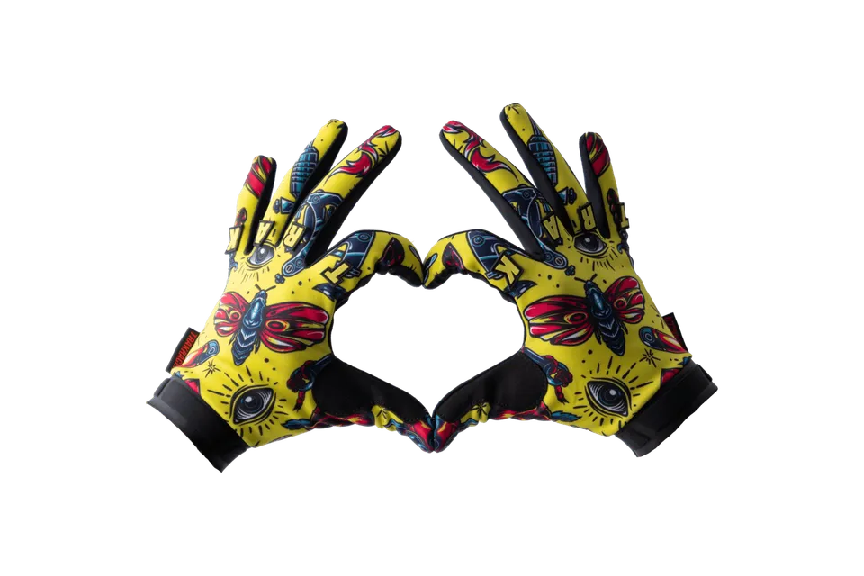 Trak Racer TR80S TR-GLOVE-011 gants sim racing jaunes L