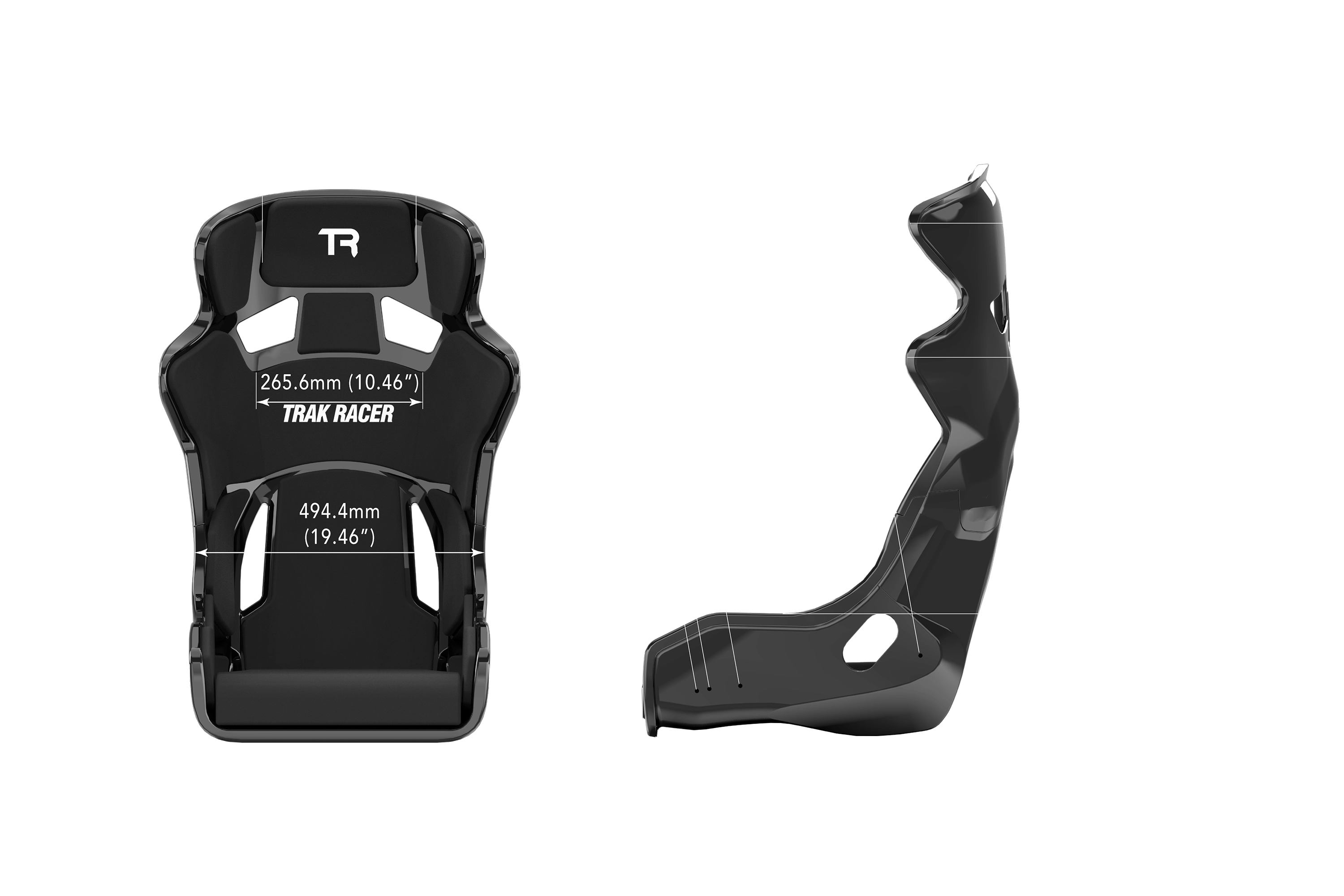 Trak Racer TRS GT Pro siège baquet fibre noir brillant