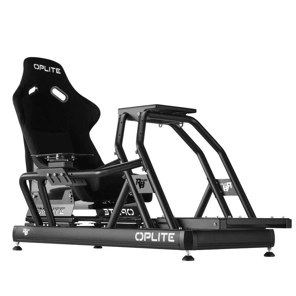 OPLITE R8 Fury Cockpit Simracing Noir + Baquet RS2 Direct Drive
