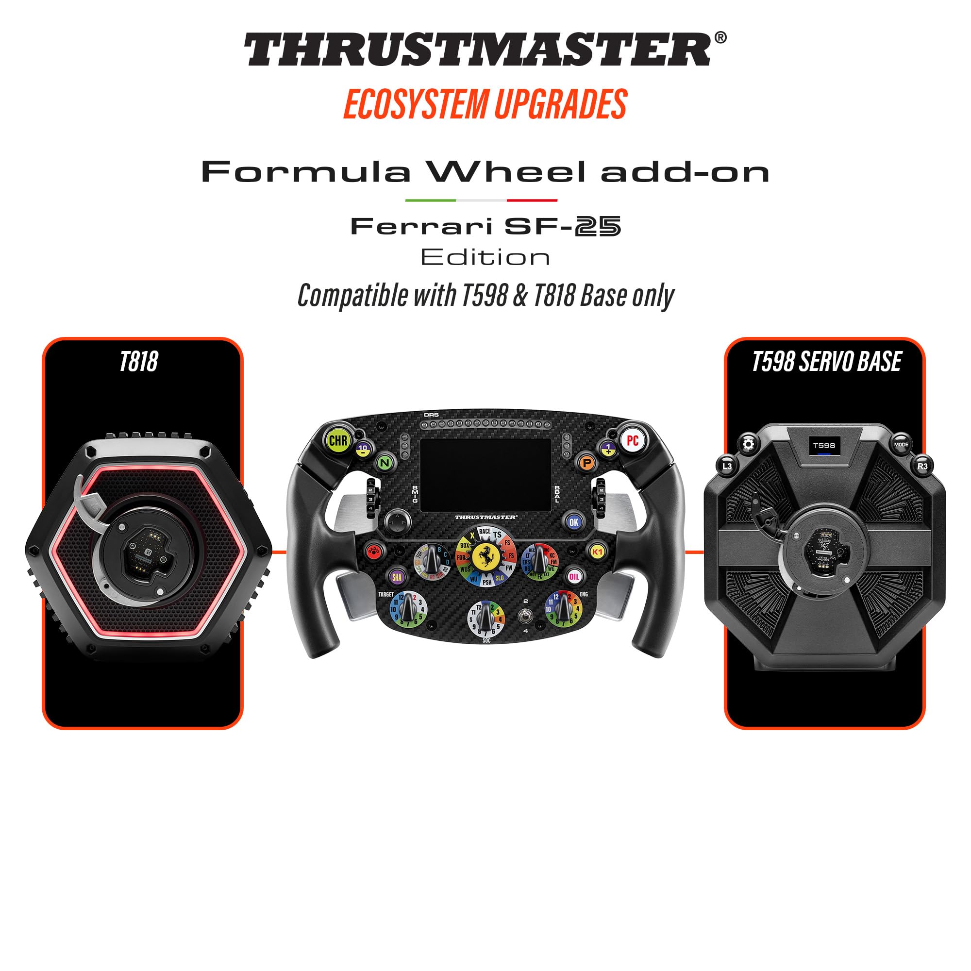Thrustmaster Ferrari SF-25 Volant Formula Carbone 4,3"