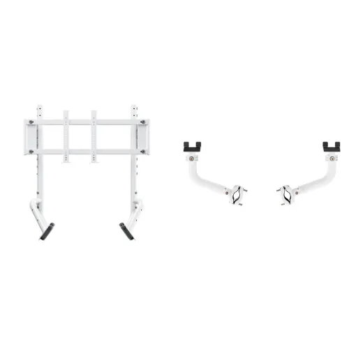 OPLITE Bundle R8 Single Monitor Mount + ScreenLock Pro blanc