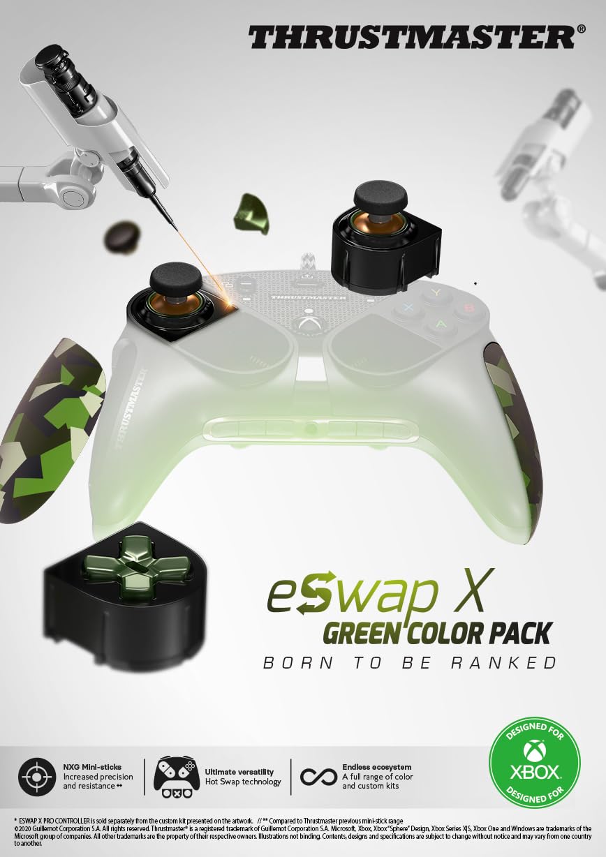 Thrustmaster eSwap X Green Color Pack modules manette vert