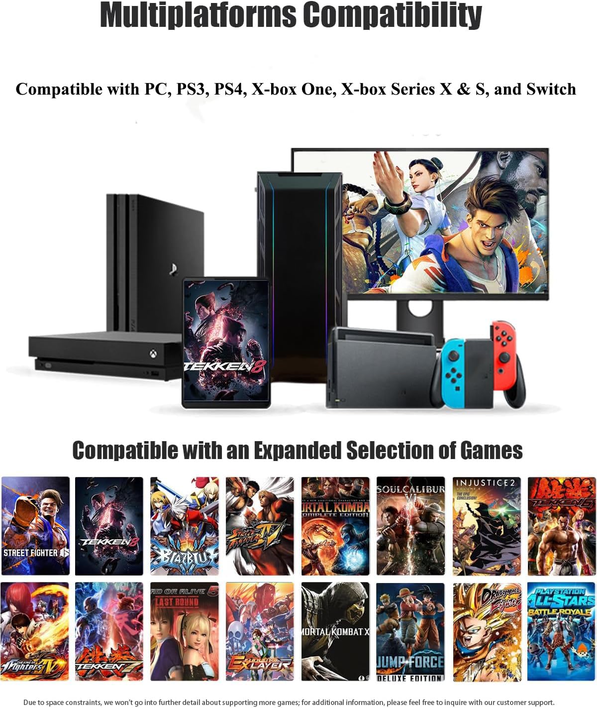 PXN X8 Fighting Box Stick Arcade PC PS4 Xbox Switch Turbo 8 Boutons