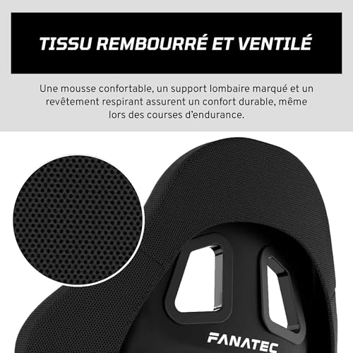 Fanatec ClubSport GT Siège Baquet siège simracing Noir