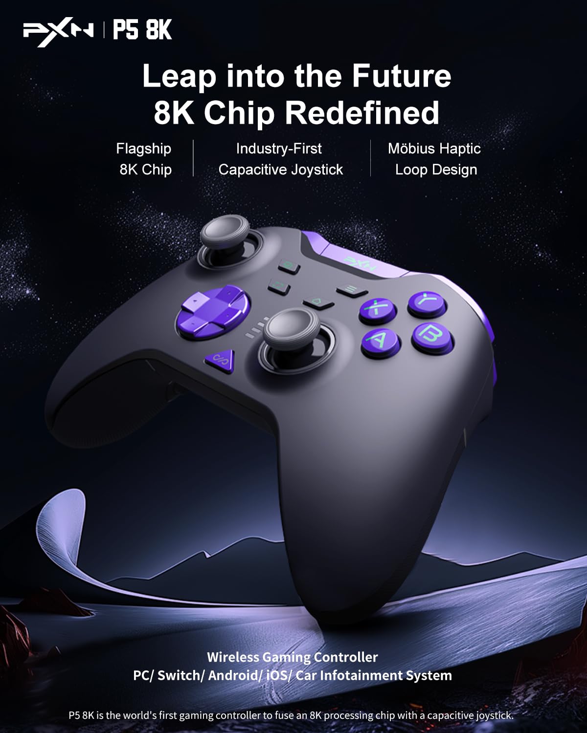 PXN P5 8K manette sans fil PC Switch 2000Hz Hall