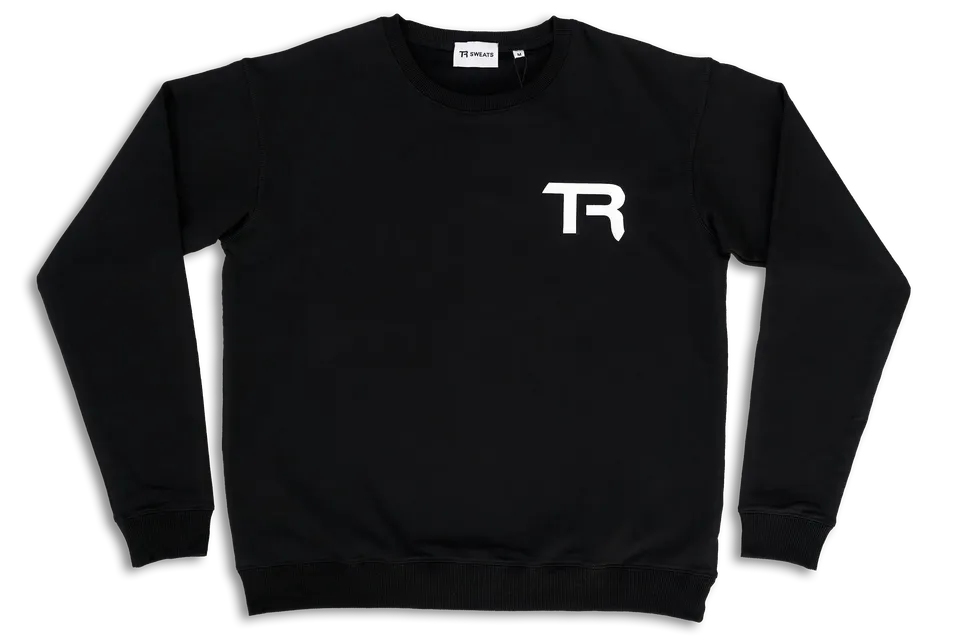 Trak Racer TR Sweat Coton Noir Col Rond Taille M