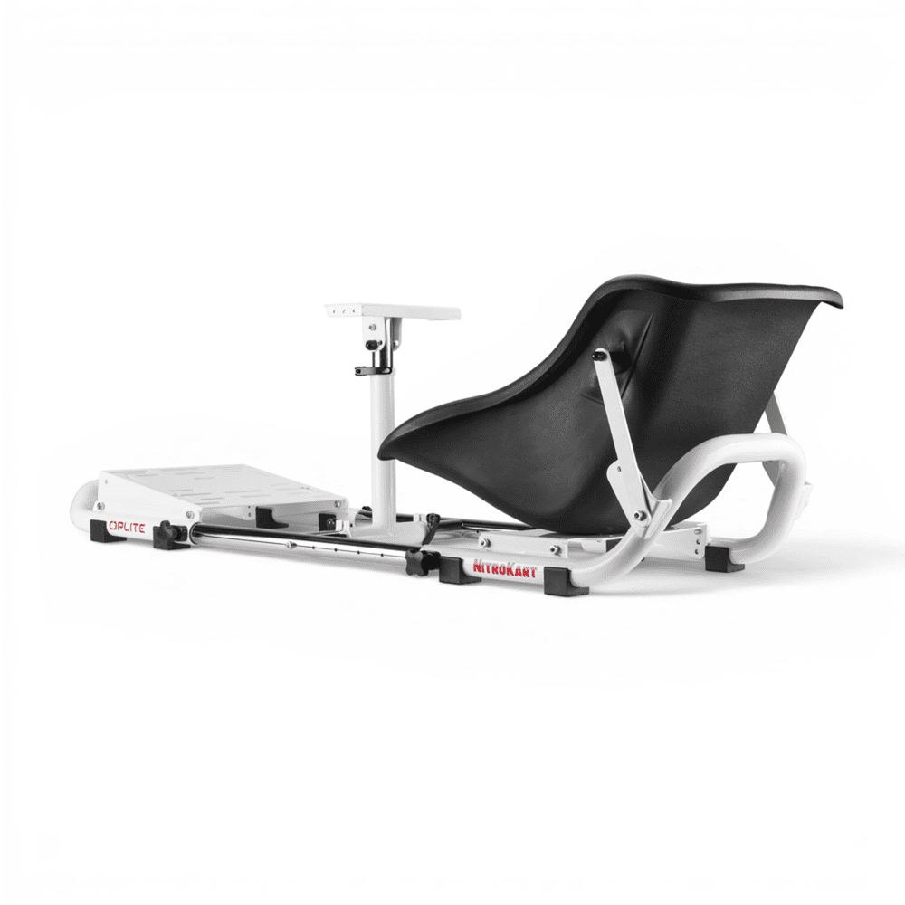 Oplite NitroKart White V2 cockpit simracing blanc réglable