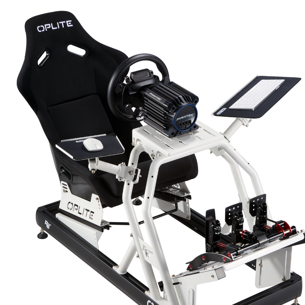 OPLITE R8 S8 plateau clavier souris blanc cockpit