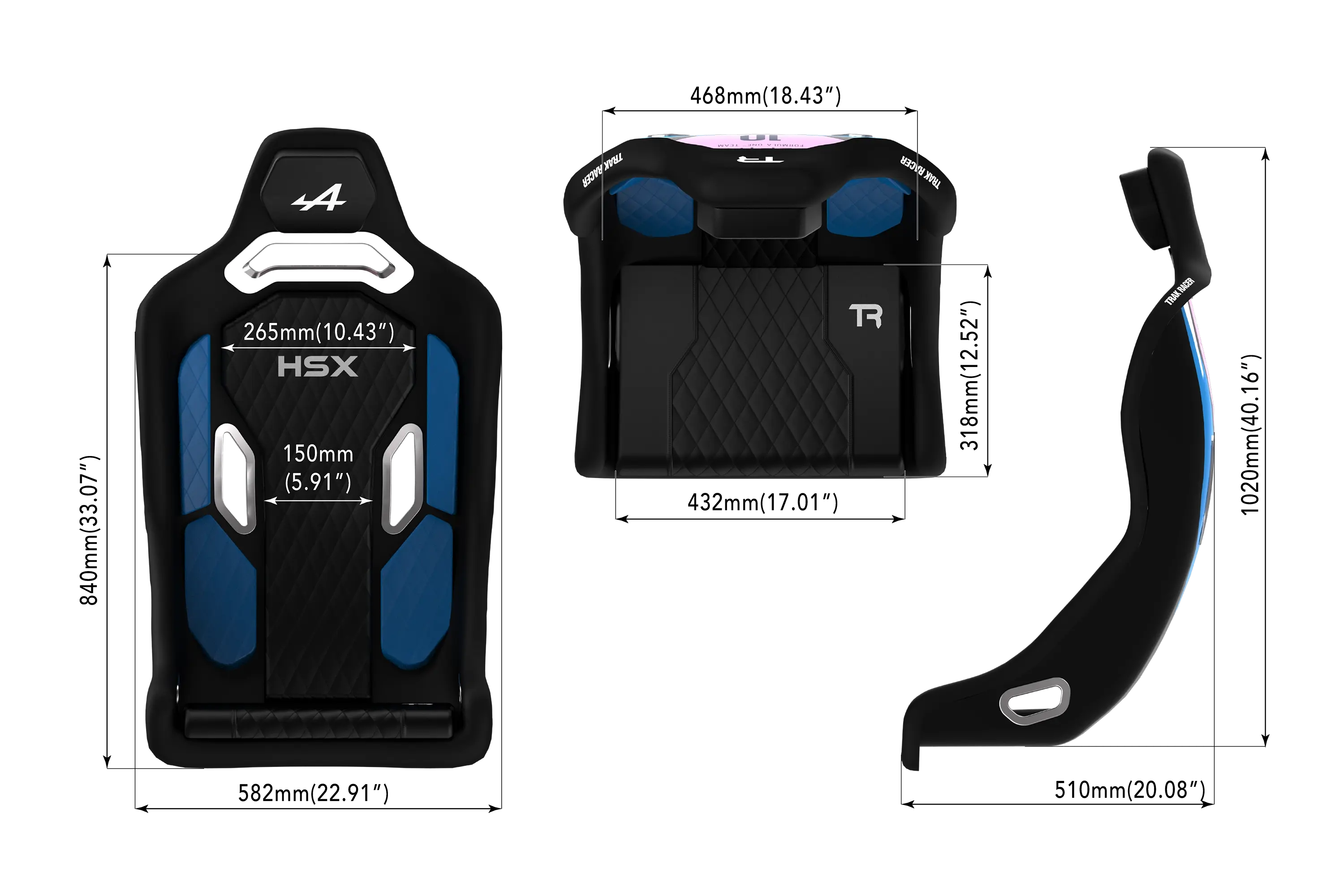 Trak Racer TRX HSX Baquet Simracing Édition Alpine BWT Seul