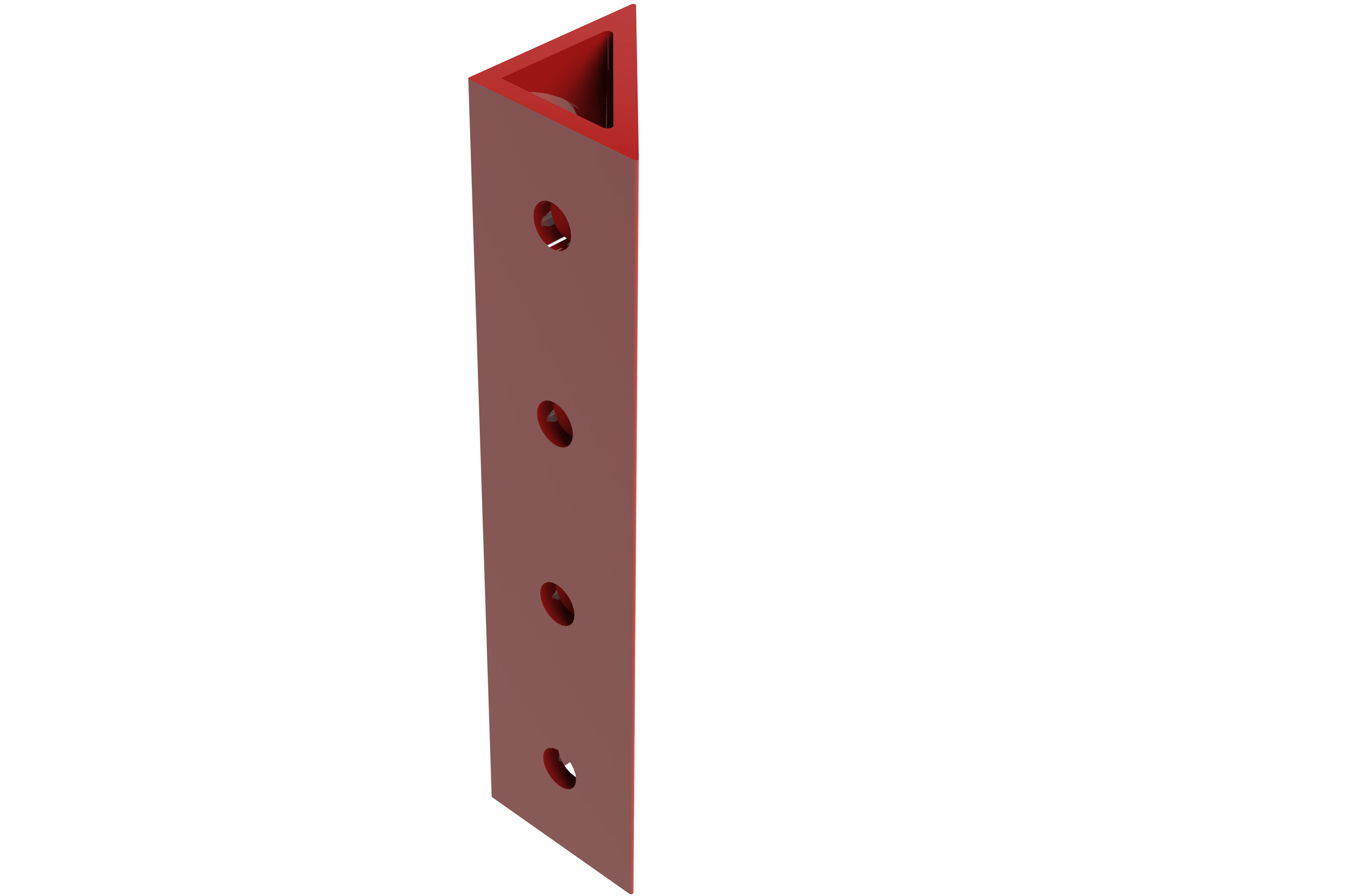 Trak Racer TR8 Équerre Rouge 160x40mm Rainure 8mm